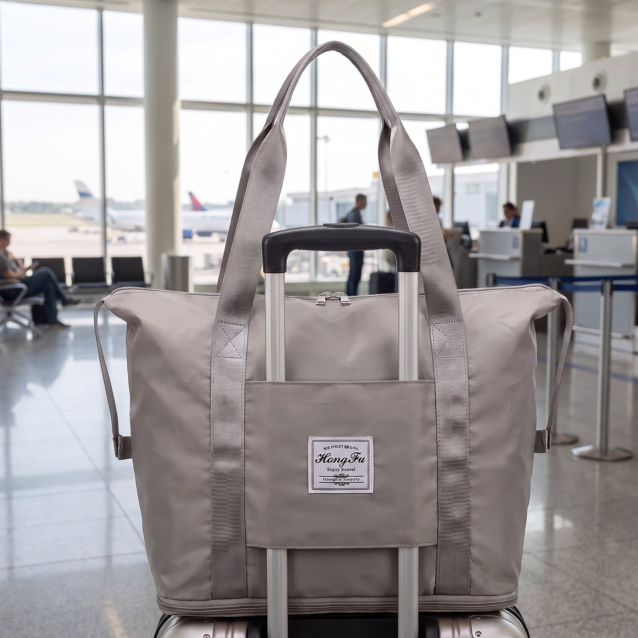 Travel Bag Gym Weekender Foldable Duffel Trolley Sleeve - Image 17