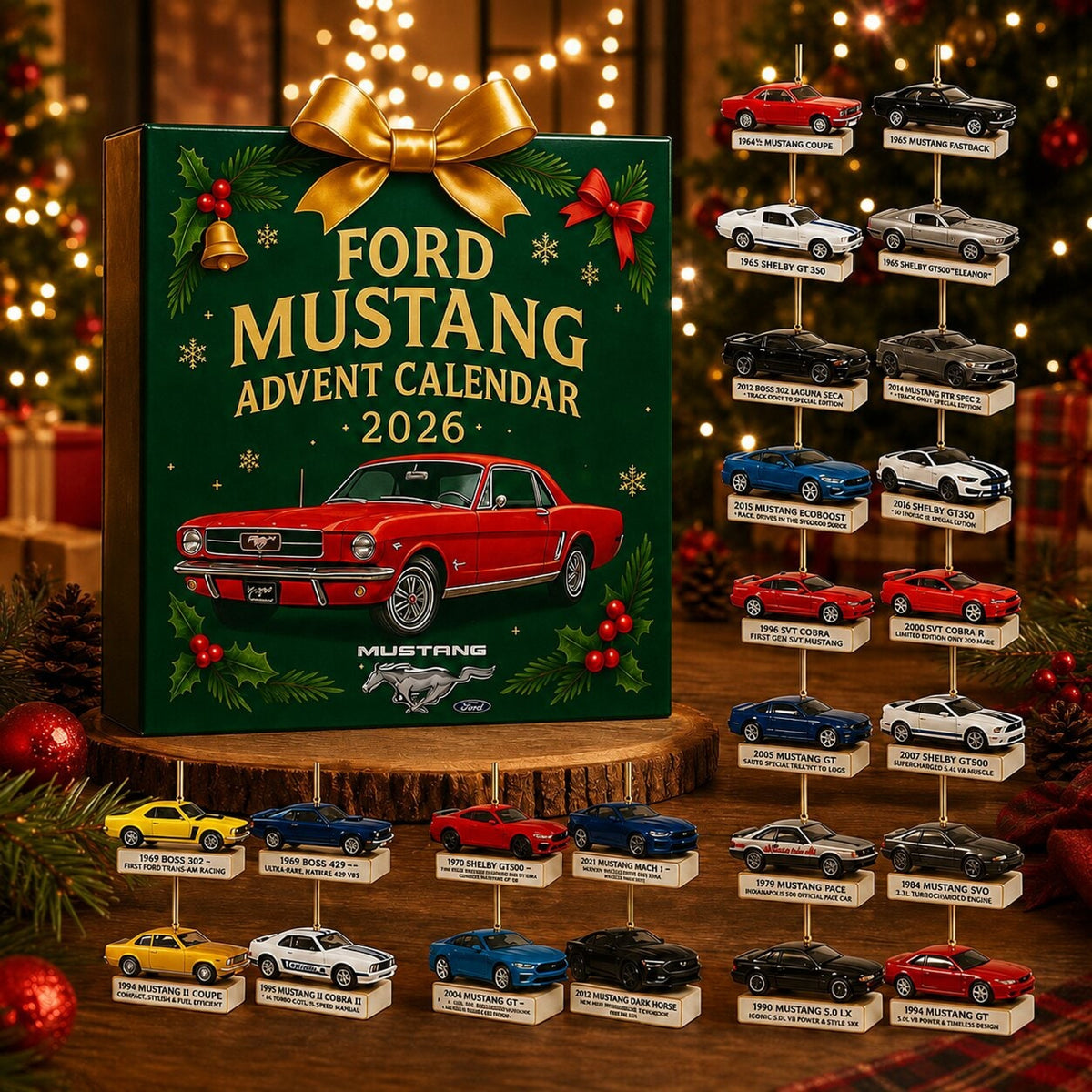 Ford Mustang Advent Calendar 2026 With 24 Miniature Model Cars - Image 1
