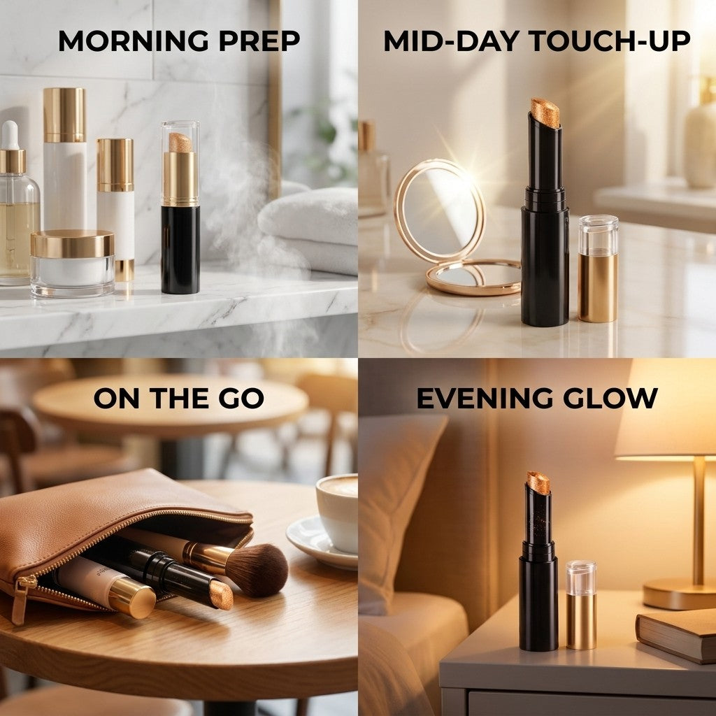 shimmer glow stick in a daily routine