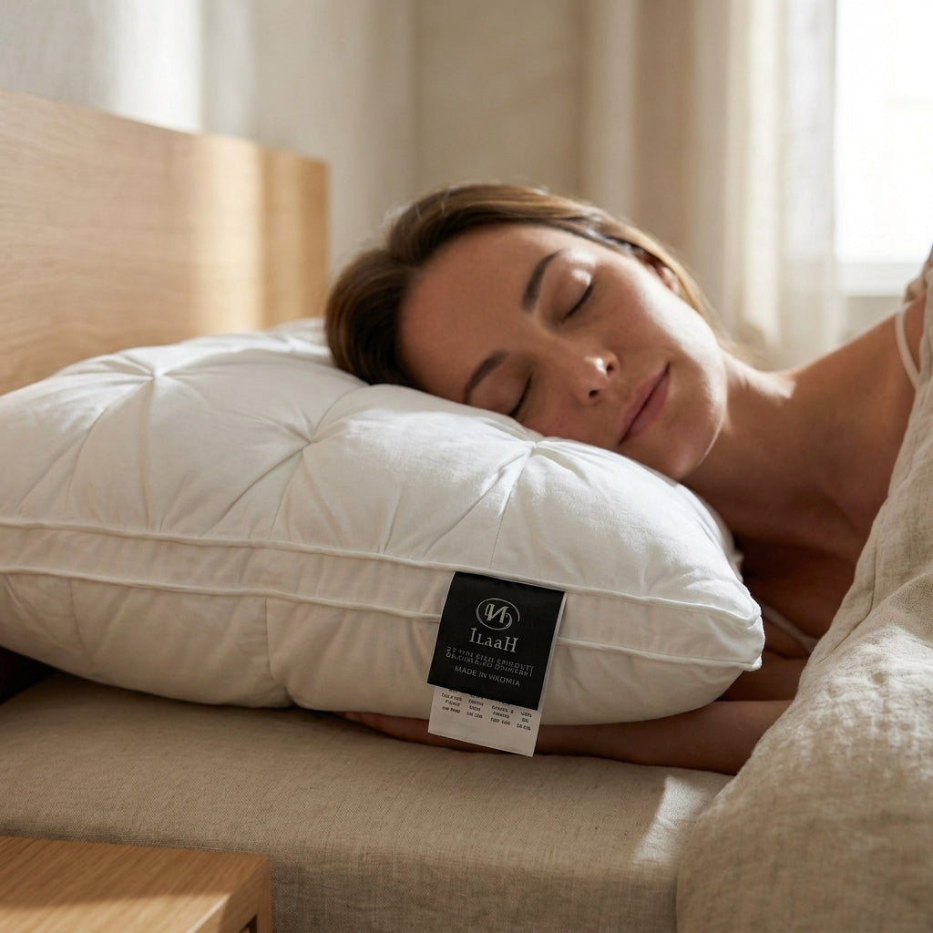 Goose Down Pillow Hotel Quality Goose Feather Bed Pillow Cotton - Image 3