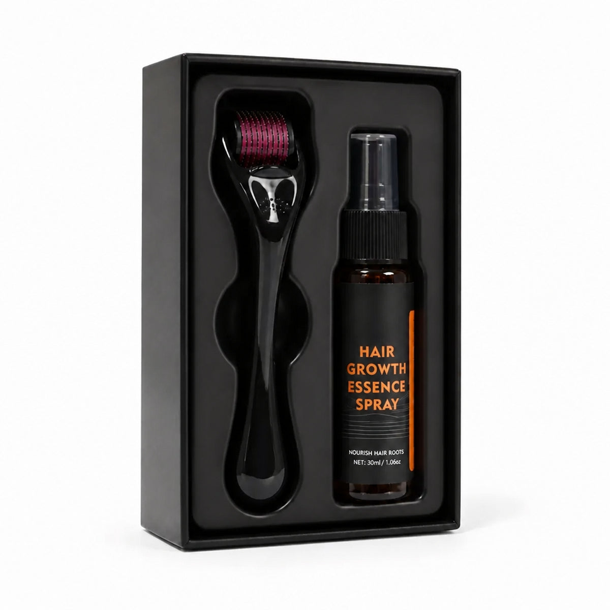 Hair Growth Set With Derma Microneedle Roller And 30ml Natural Essence Oil - Image 1