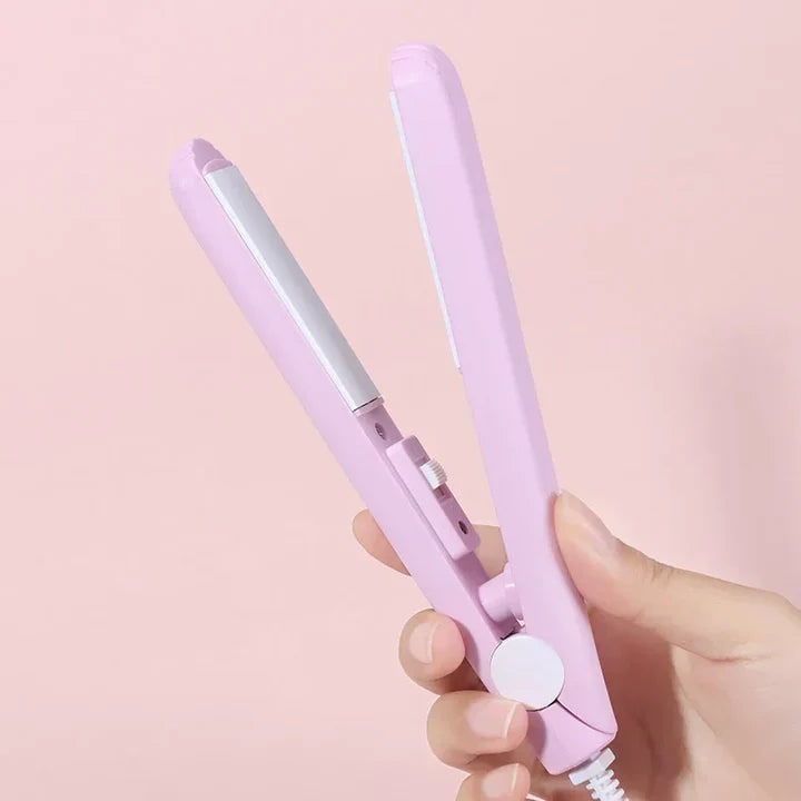 Hair Styler Ceramic Hair Straightener Travel Curling Iron Mini Size - Image 2