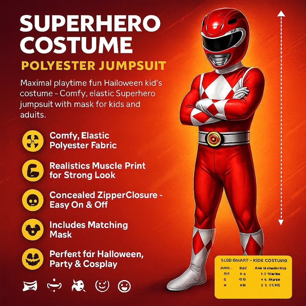 Halloween Costume color heroes Costume Superhero Childrens Jumpsuit - Image 8