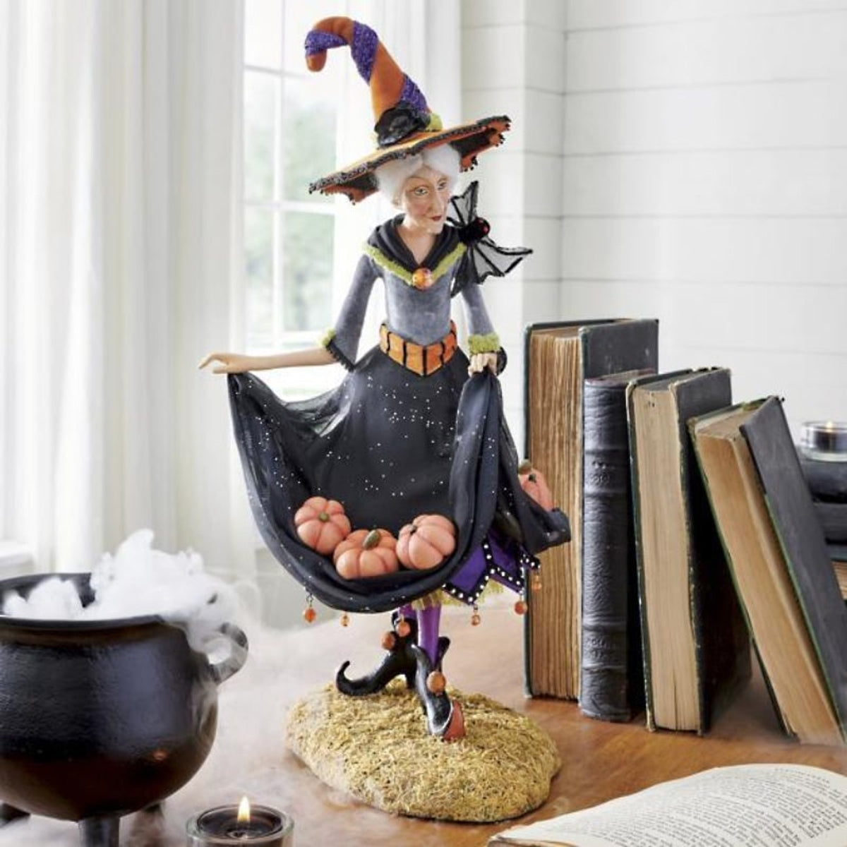 Halloween Figurine Witch Decor Multicolor Indoor Decorative Resin Figure - Image 4