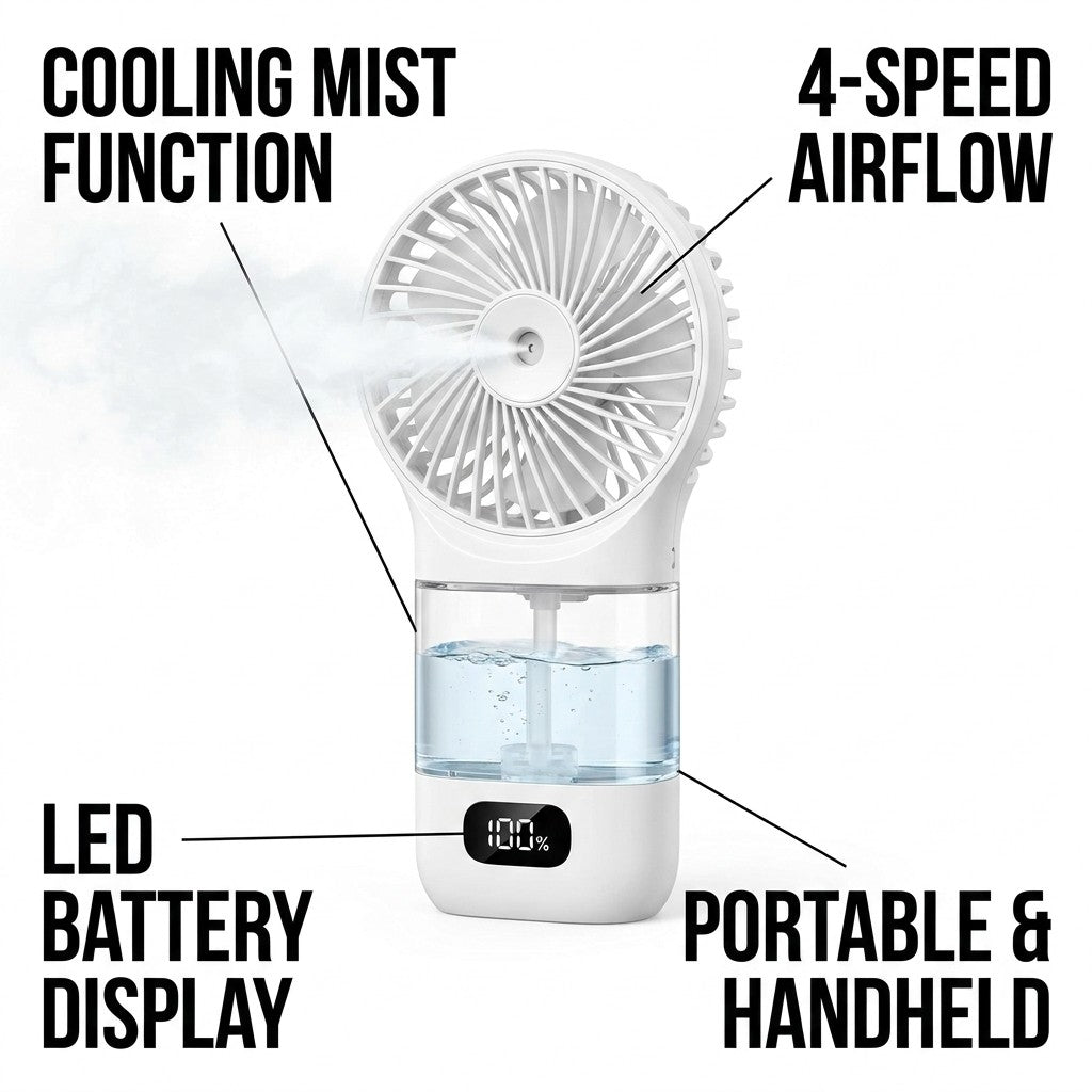 handheld misting fan key benefits and features