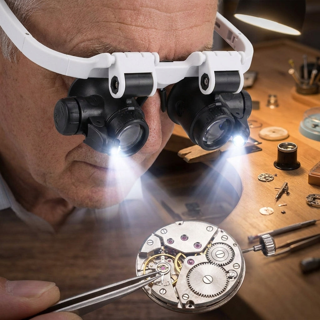 Headband Magnifier with LED - Image 1