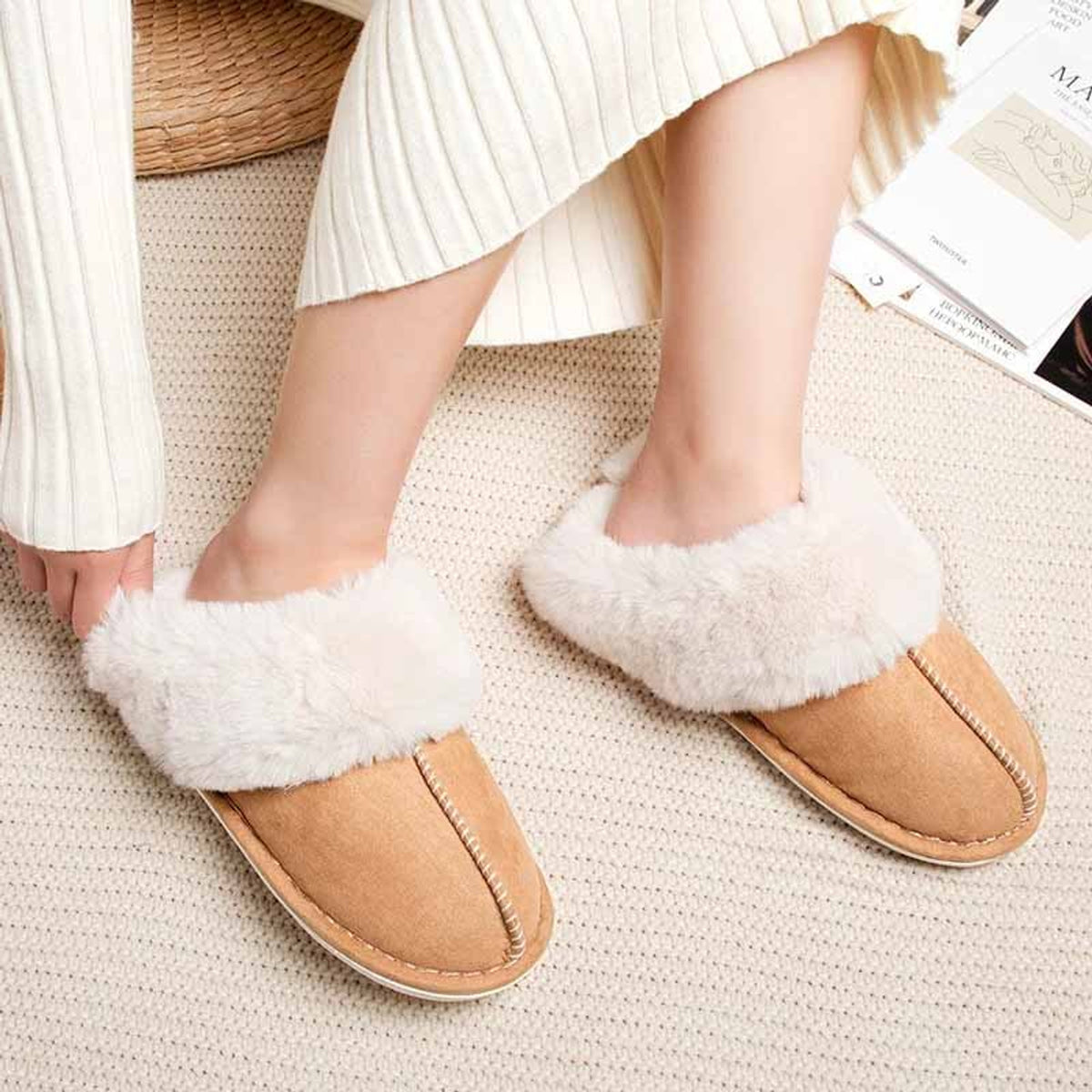 Heated Slippers With Soft Lining And Non-Slip Sole - Image 2