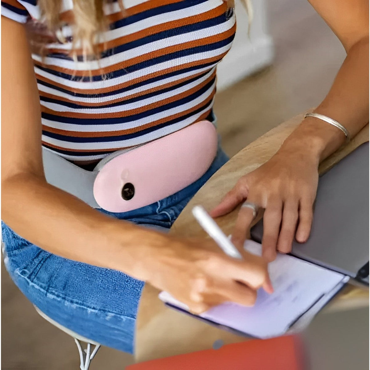Heating Pad With Massage For Menstrual Cramp Relief Portable Usb-C Cordless - Image 5