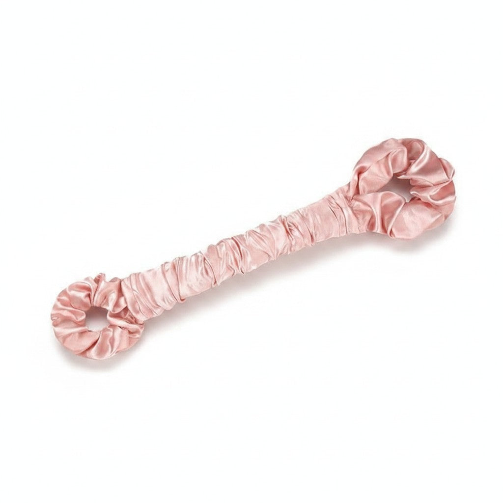 satin heatless hair curler product photo on white background