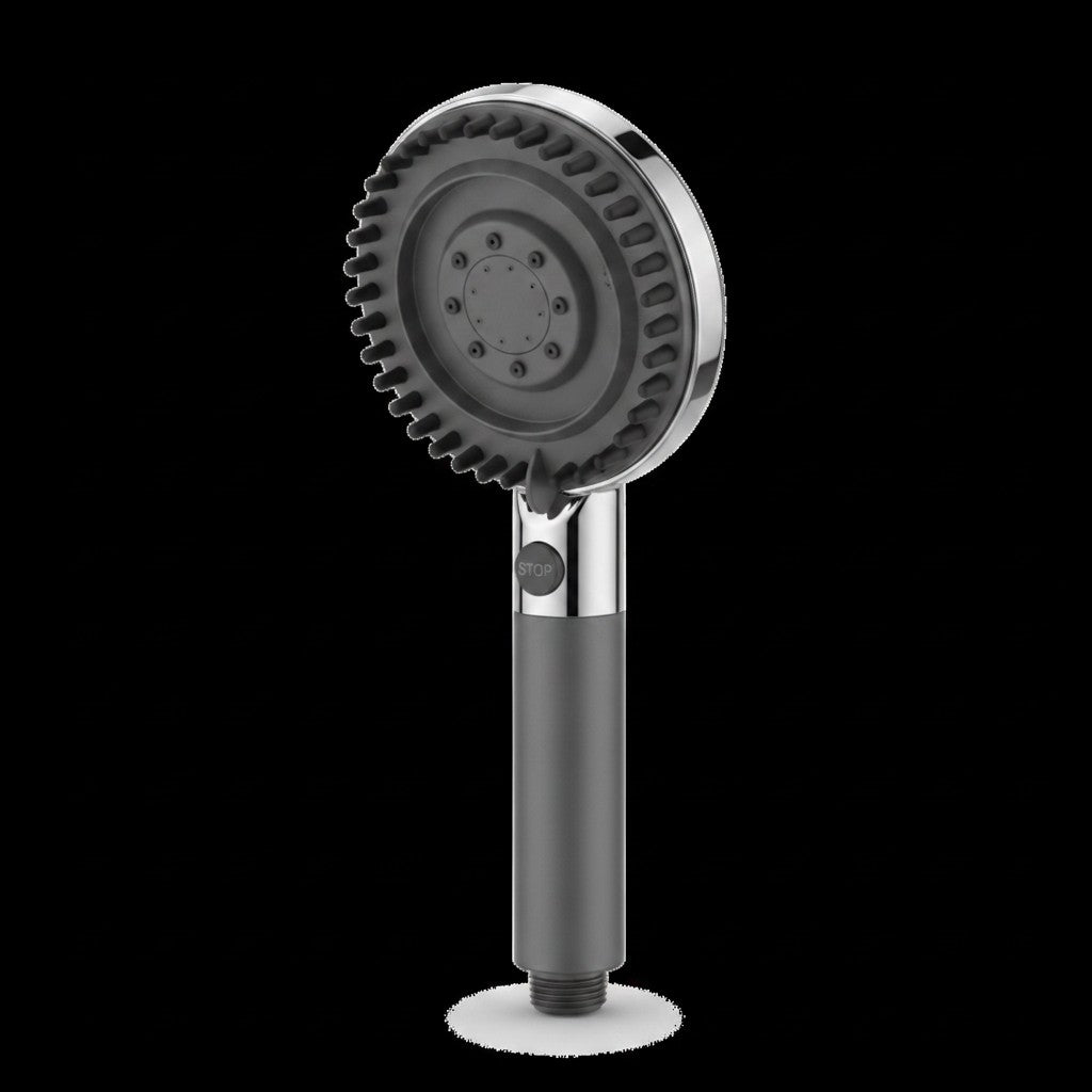 handheld shower head product photo on white background