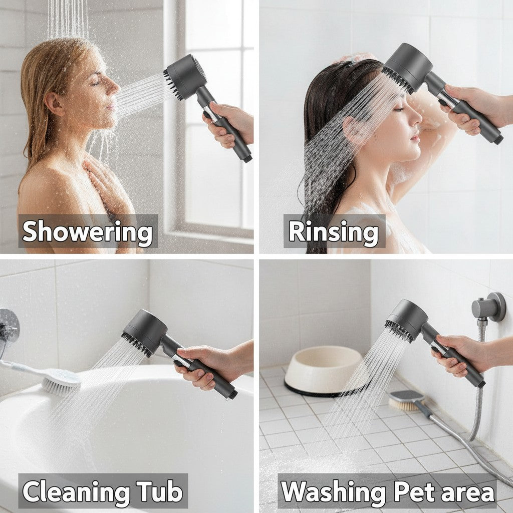 High Pressure Shower Head Set, Multi-Mode Handheld Filtered Shower Sprayer benefits