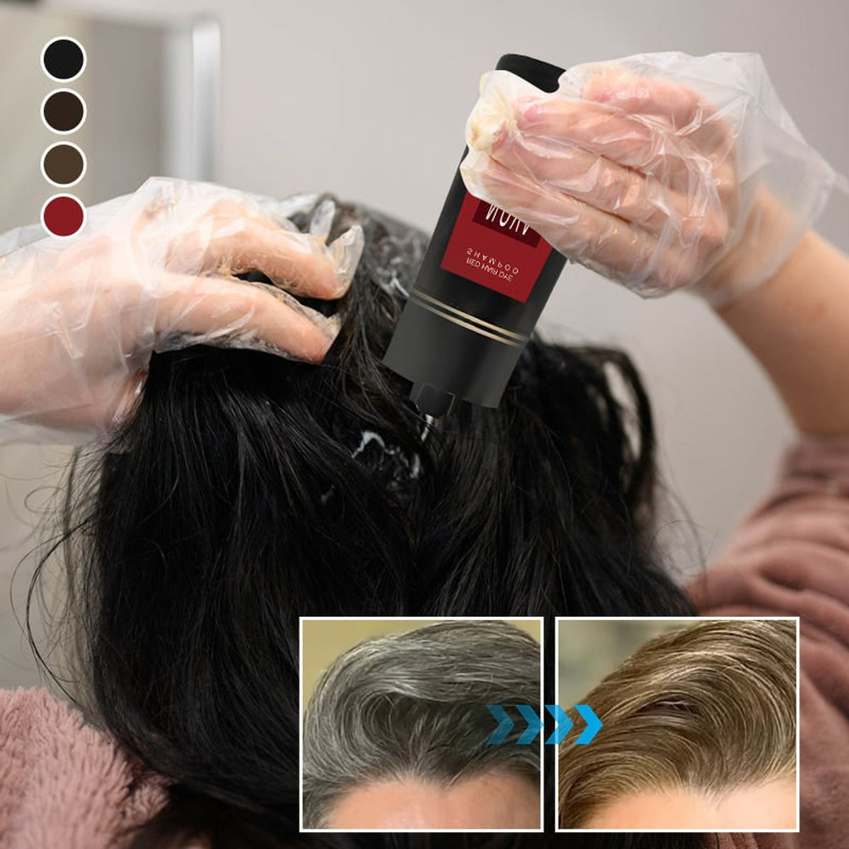 Instant Gray Coverage Hair Dye Shampoo With Natural Botanicals - Image 2
