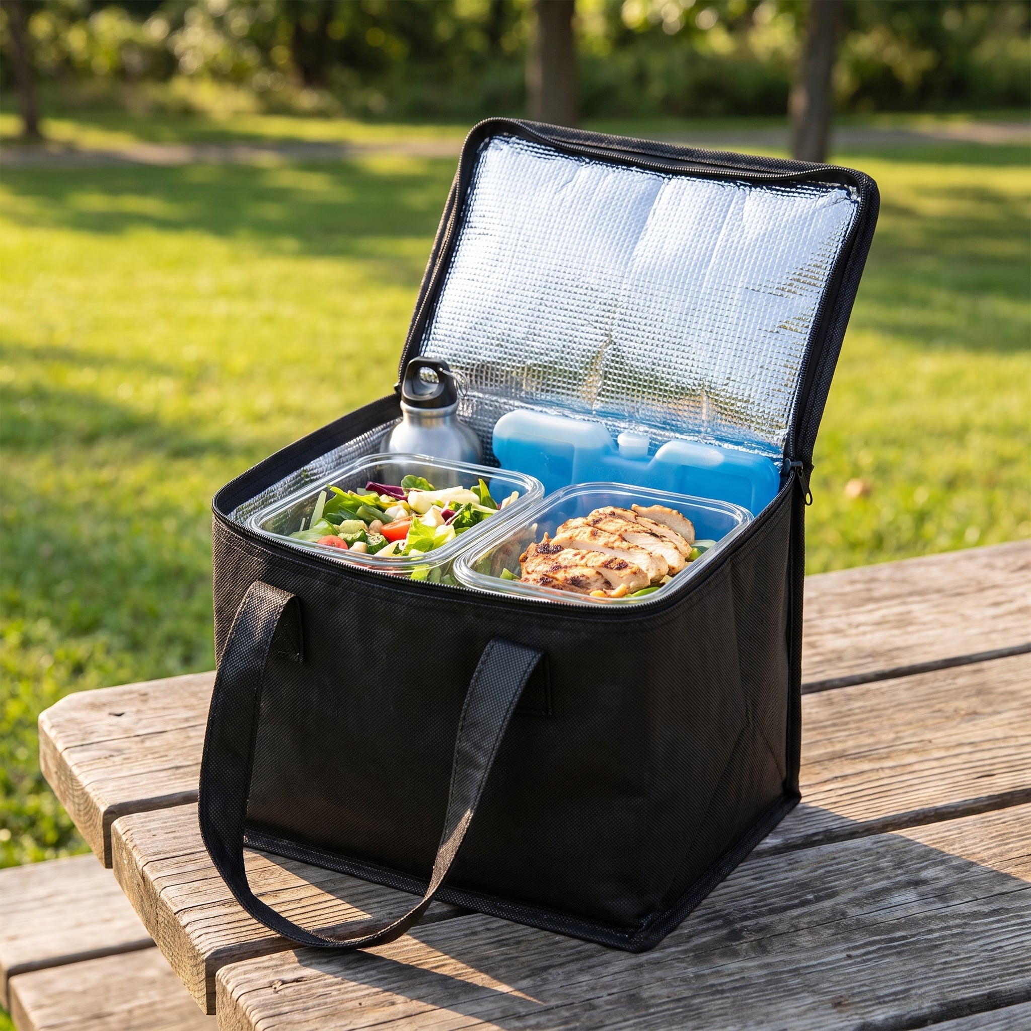 Lunch Bag Insulated Cooler Portable Food Delivery Tote - Image 5