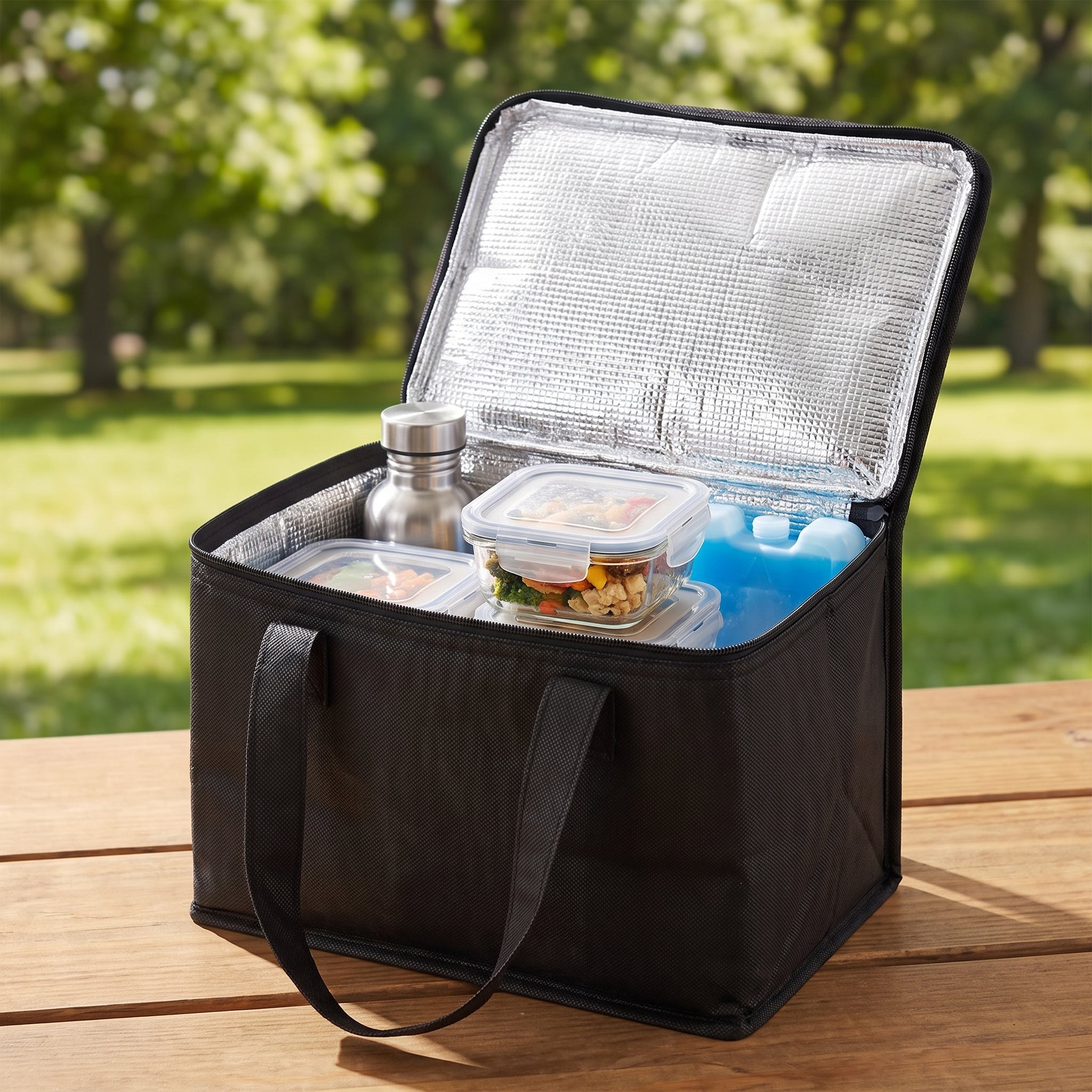 Lunch Bag Insulated Cooler Portable Food Delivery Tote - Image 9