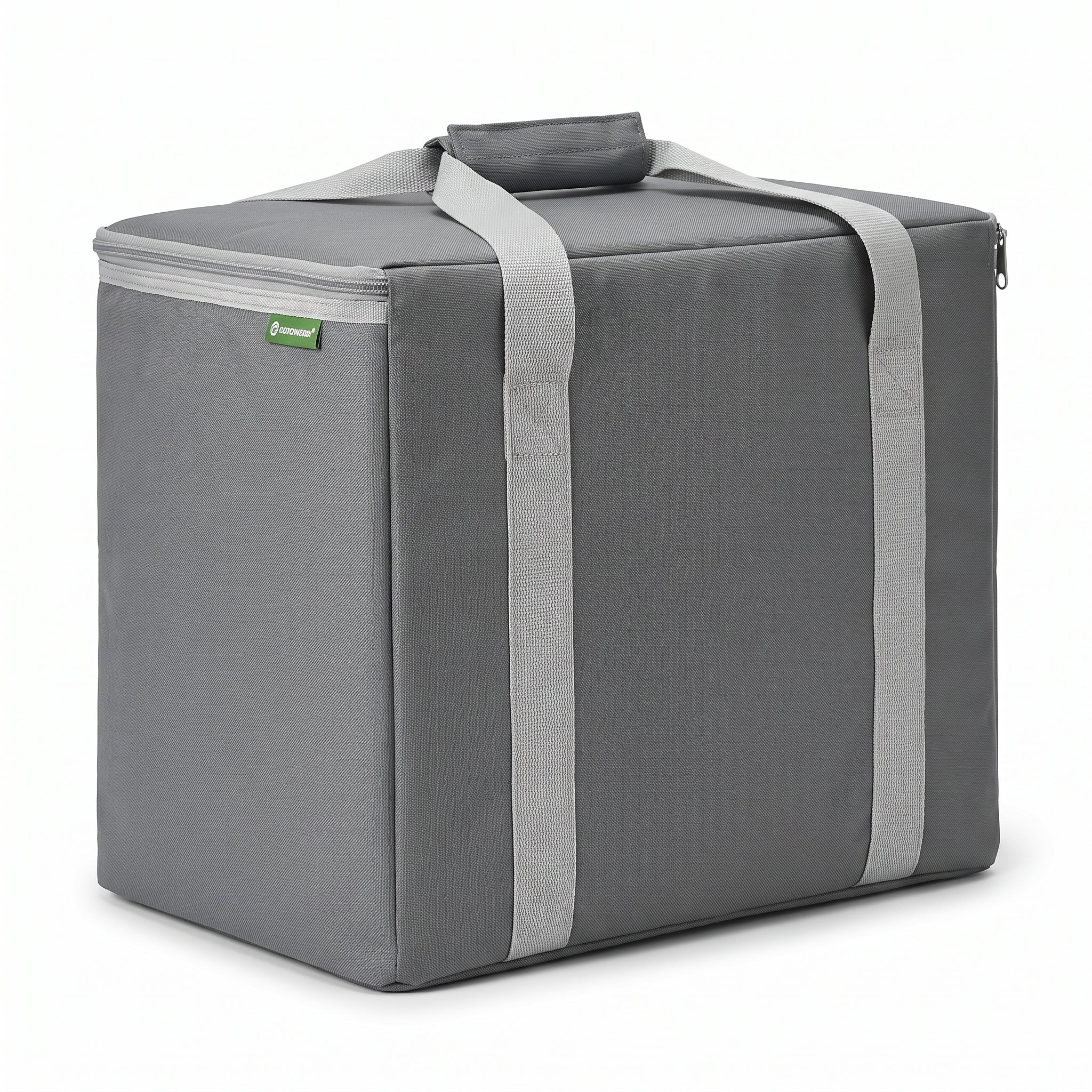 Lunch Bag Insulated Cooler Set Two Gray Foldable - angle
