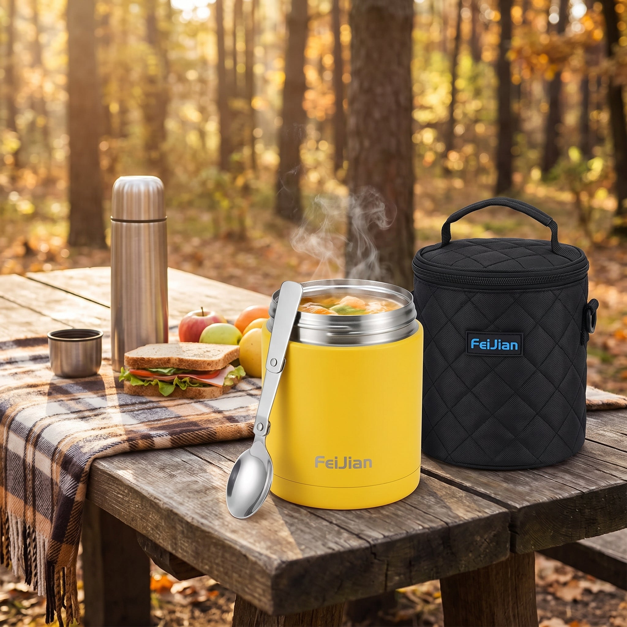 Food Container Lunch Insulated Jar - in-use