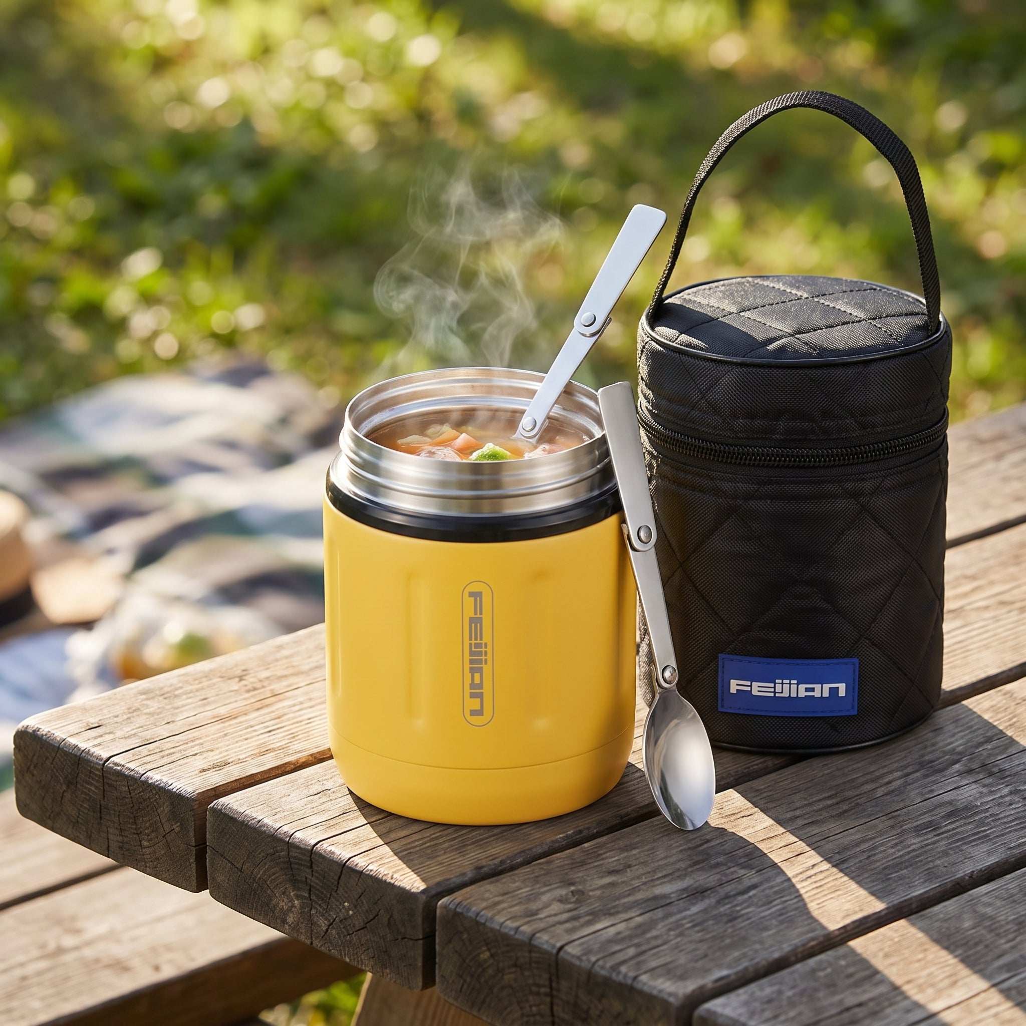Food Container Lunch Insulated Jar - in-use