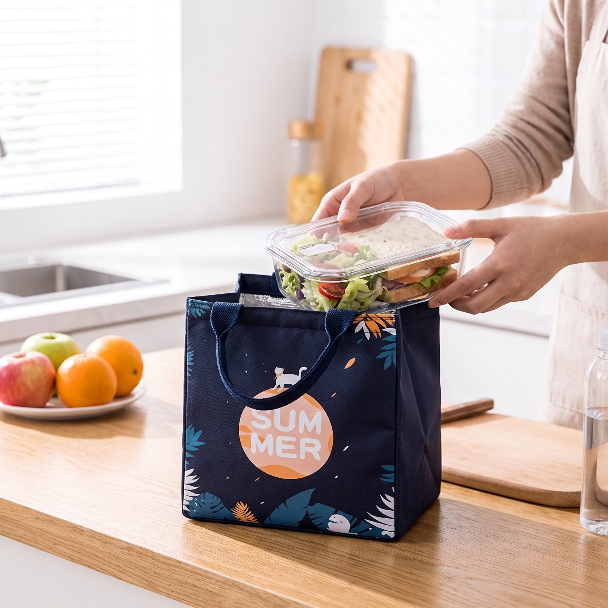Lunch Bag Insulated Cooler for Work Soft-Sided Fabric Design - hero