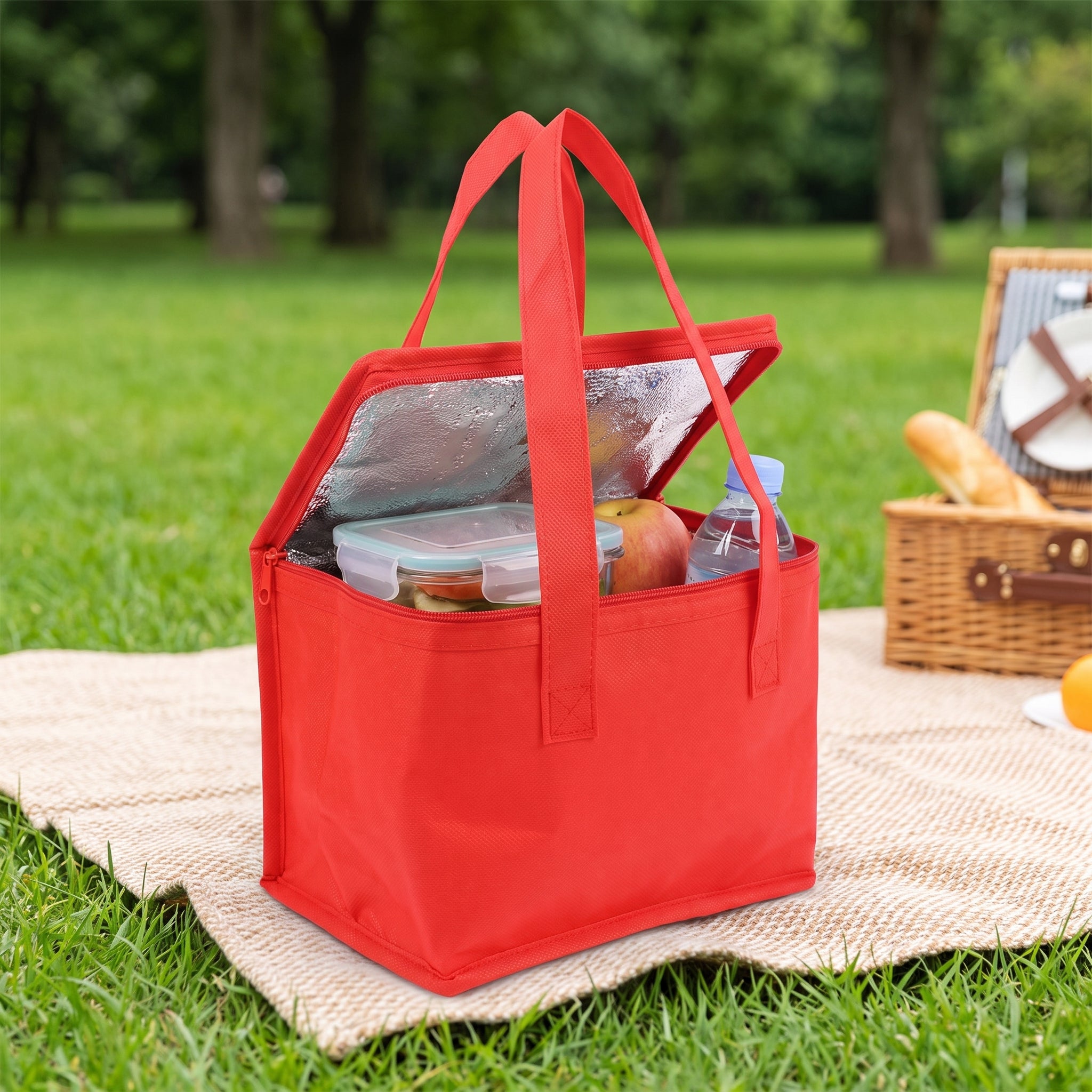 Lunch Bag Insulated Food Storage Cooler Portable Design - in-use