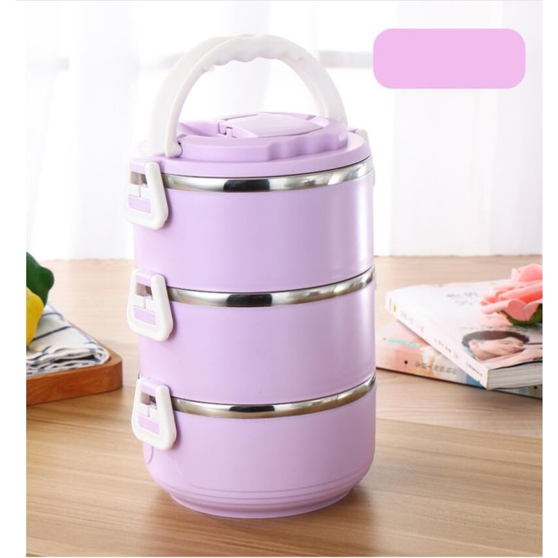 Insulated Lunch Box Bento Food Storage Container Multi-Tiered - Image 5