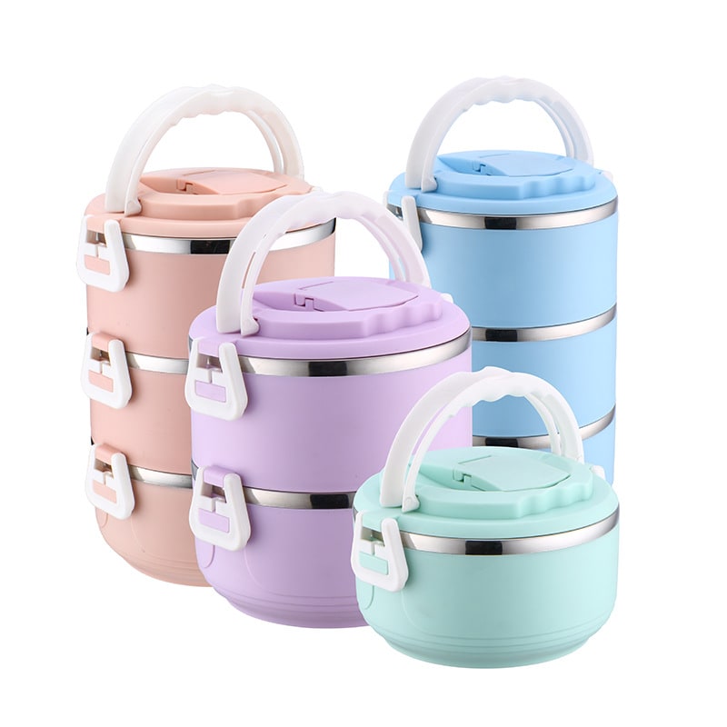 Insulated Lunch Box Bento Food Storage Container Multi-Tiered - Image 7