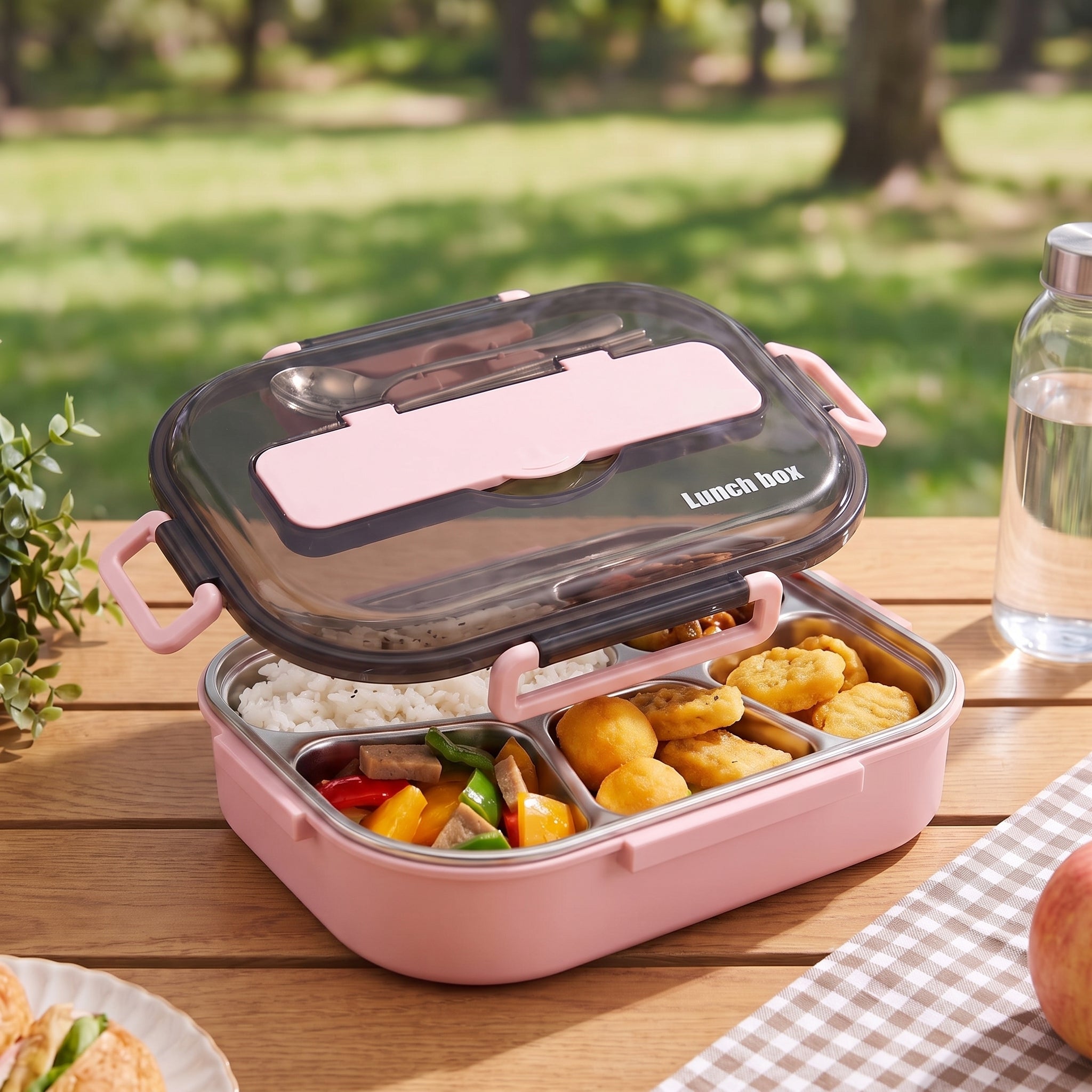 Stainless Steel Lunch Box Bento Meal Prep Food Storage Container - Image 8