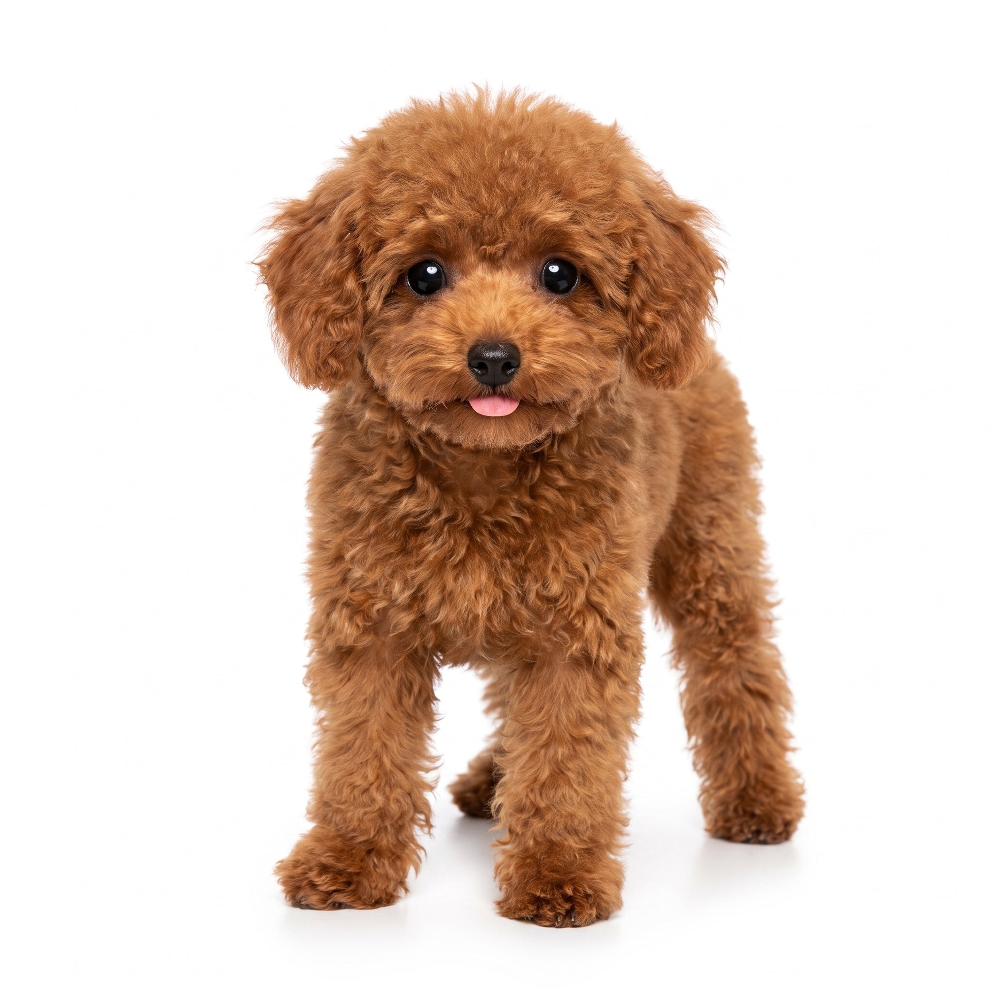 Realistic Robot Puppy Reddish-brown And White Plush - studio
