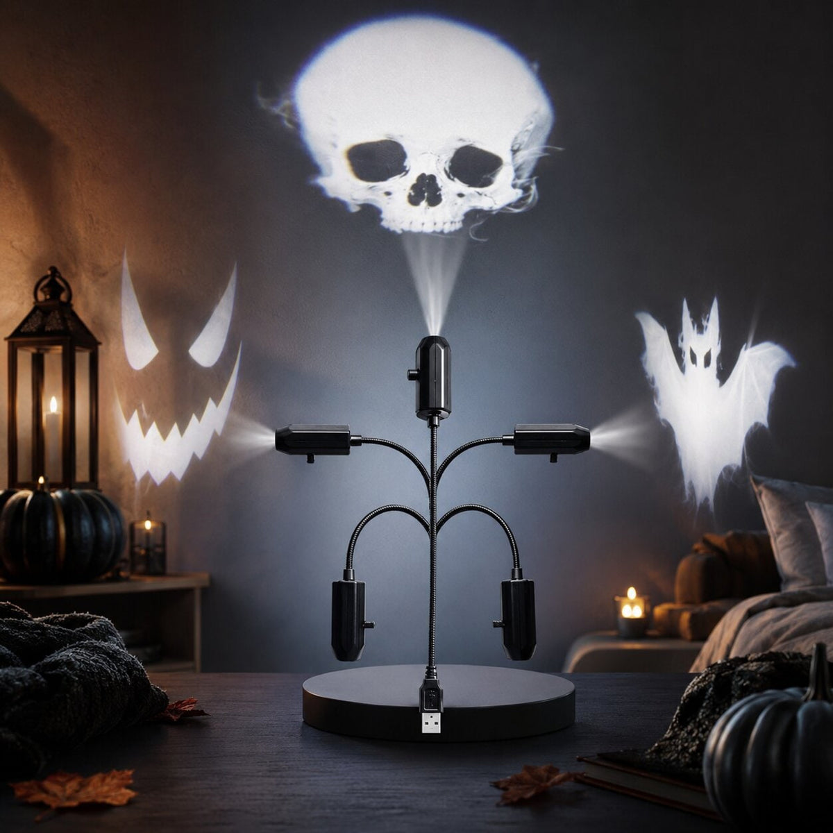 Interchangeable Design Halloween Projector With USB - Image 4