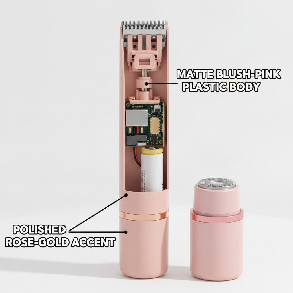 bikini body trimmer close-up construction and materials