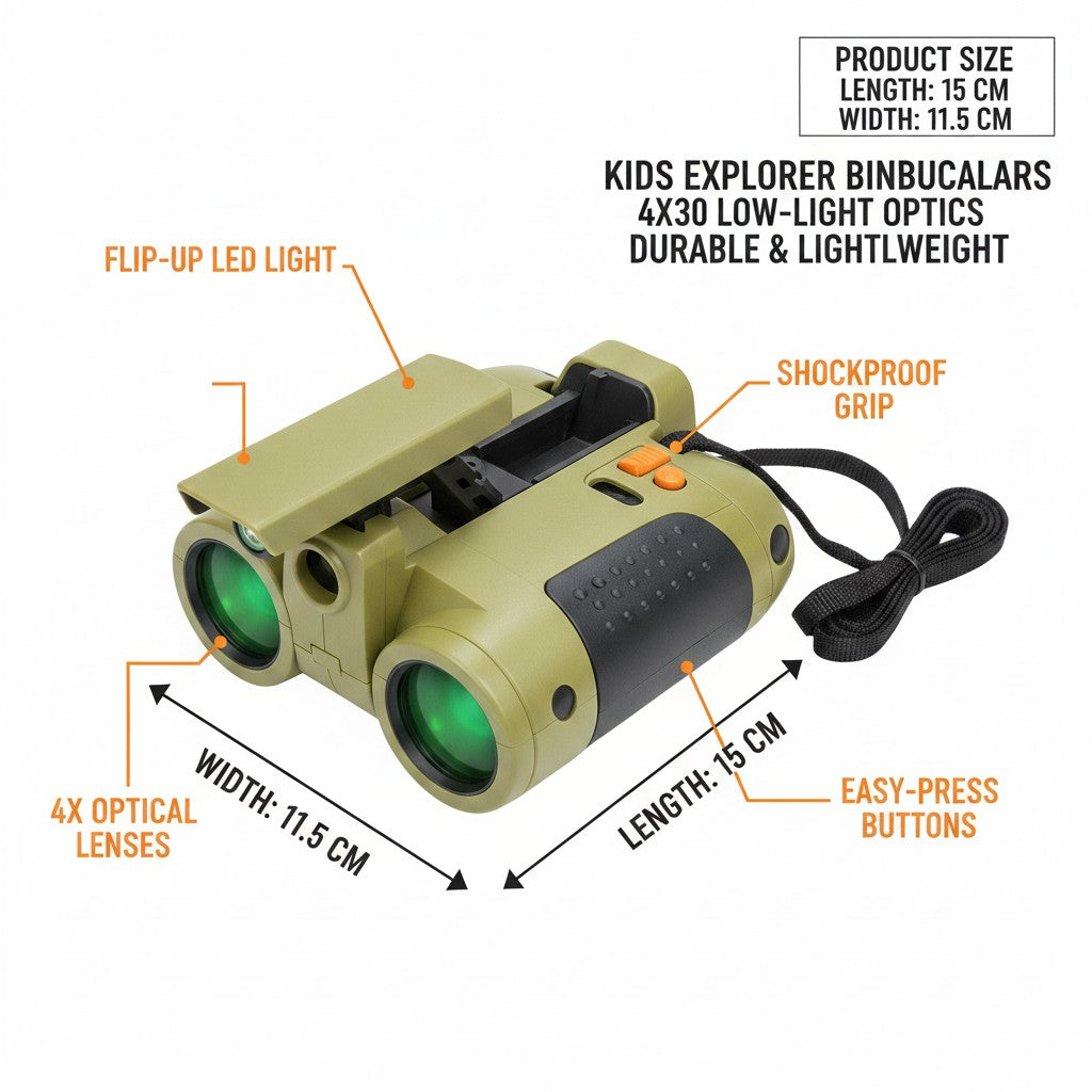 kids toy binoculars dimensions and size guide