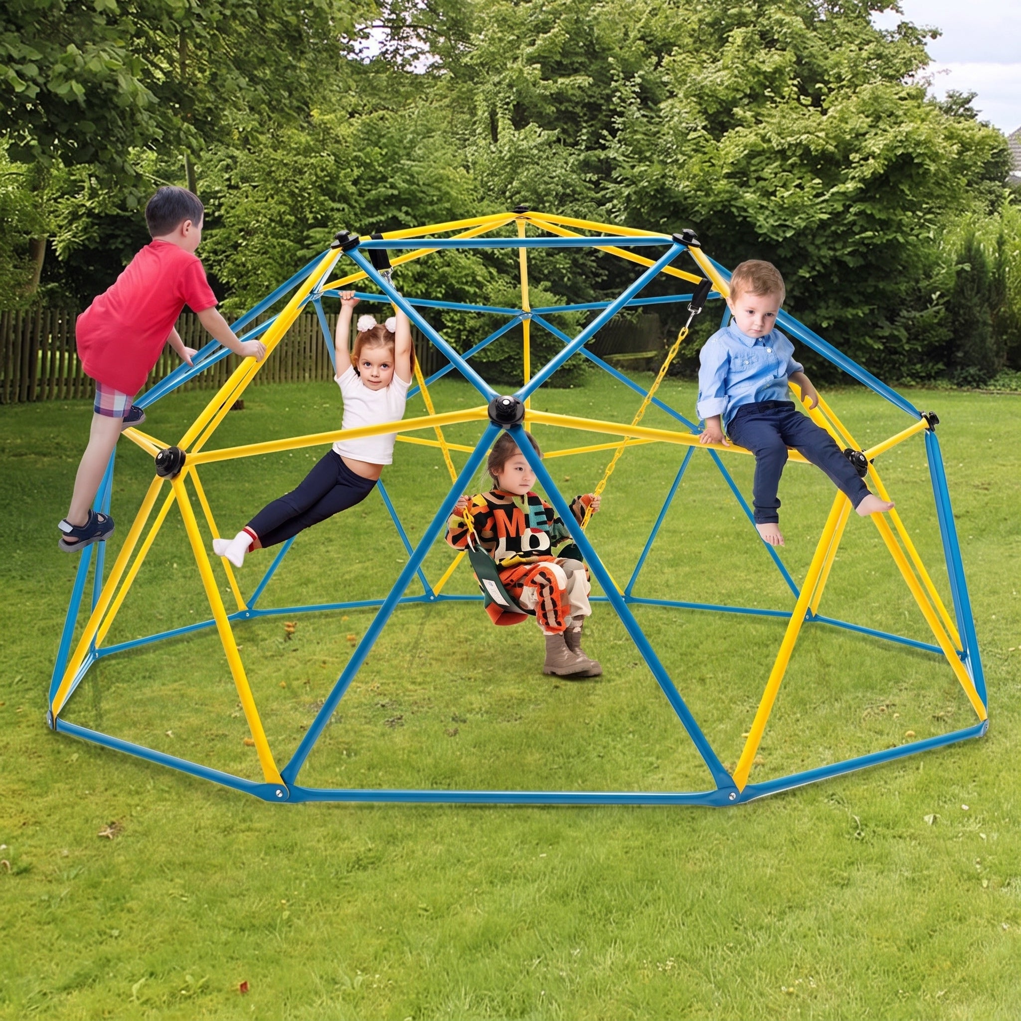 Geometric Dome Climber Climbing Backyard Jungle Gym Swing - hero