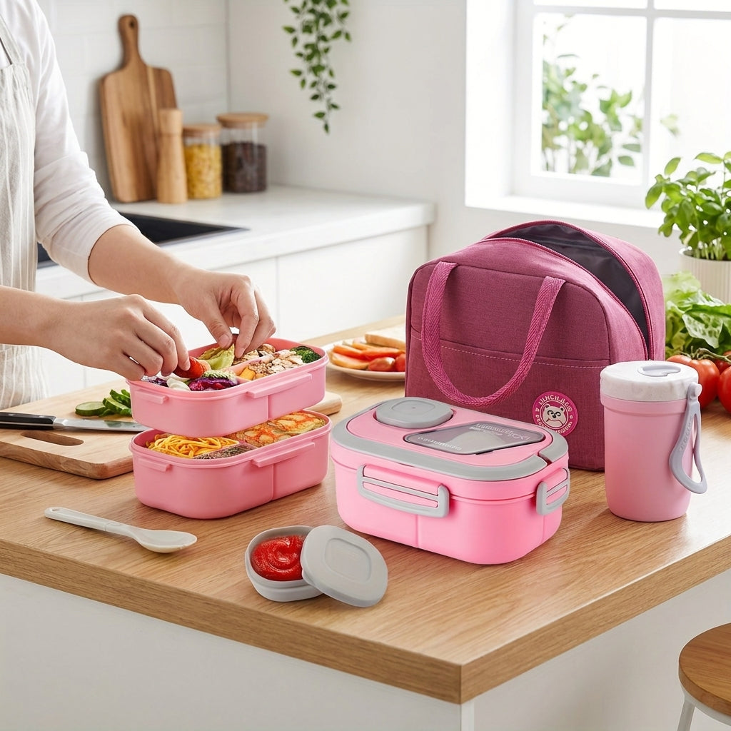 Lunch Box Adult Reusable Stainless Steel Kitchen & Dining Container - in-use