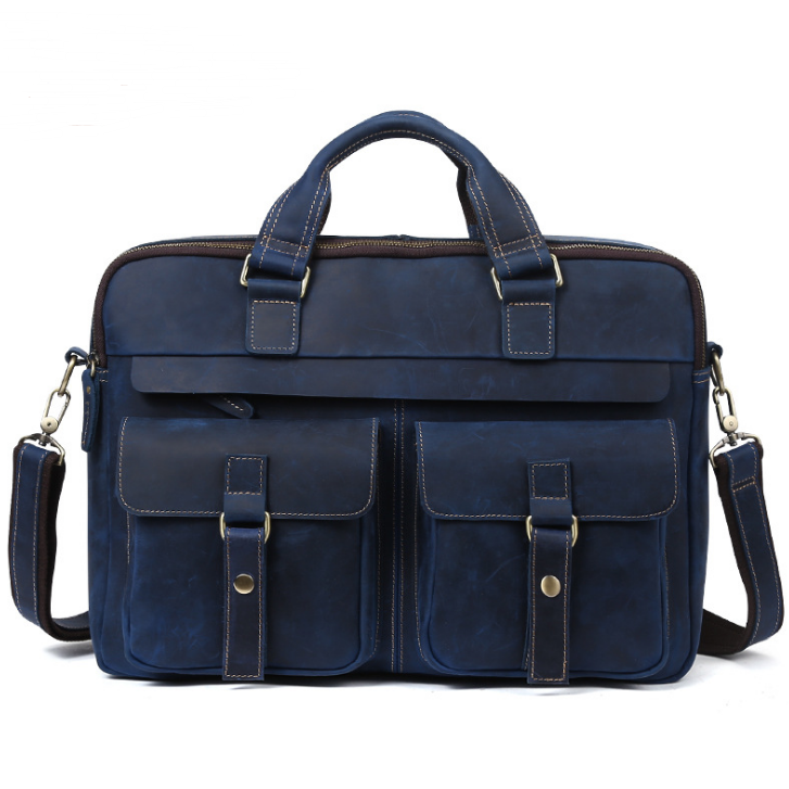 Laptop Bag Leather Briefcase Messenger - Image 6