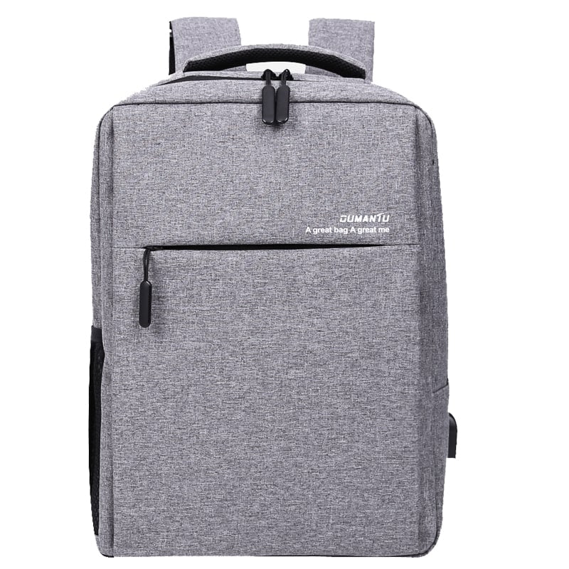 Laptop Bag Rechargeable Backpack Dark Grey Fabric Rectangular - Image 9