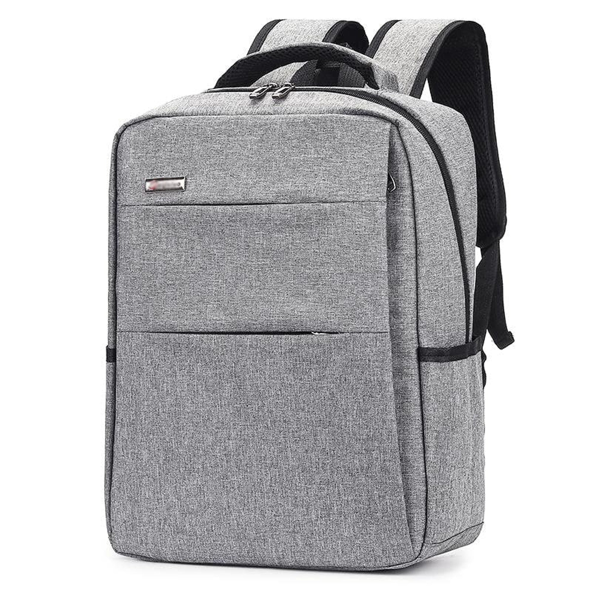 Laptop Bag Rechargeable Backpack Dark Grey Fabric Rectangular - Image 3