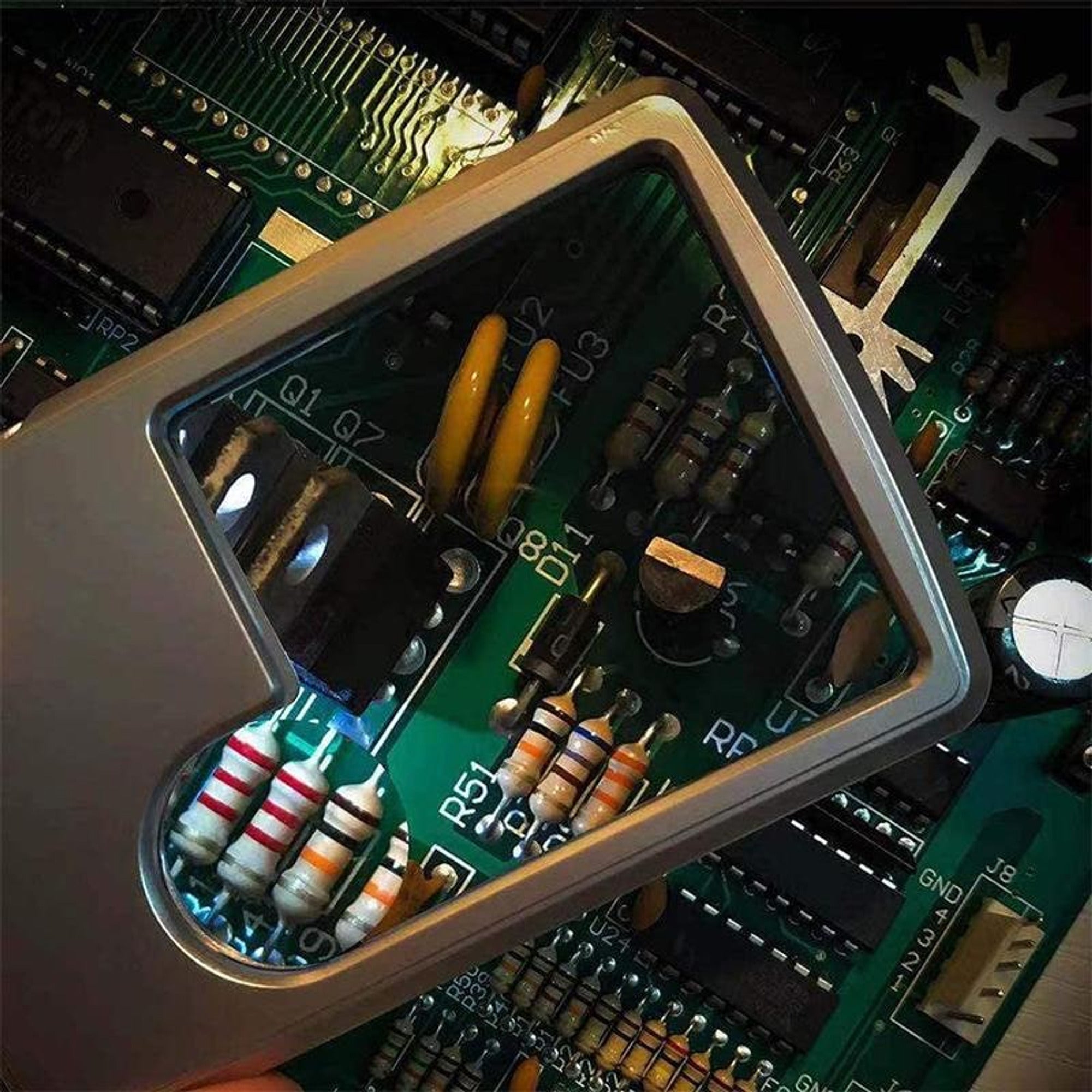 LED Illuminated Card Type Magnifier Reading Light Silver Plastic - Image 4