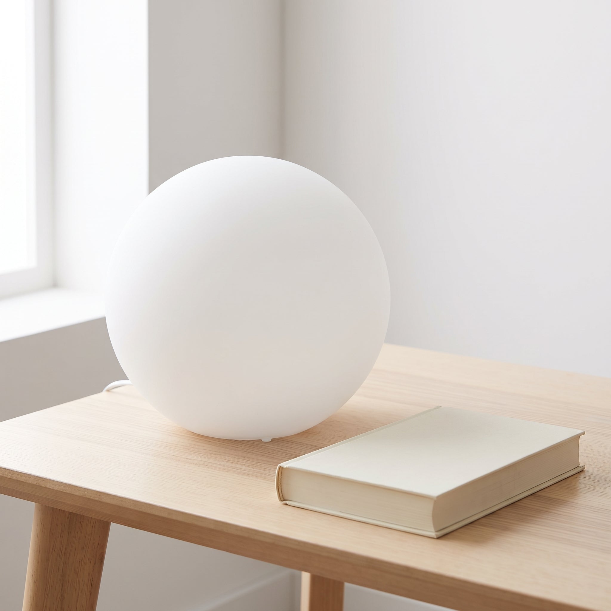 LED Table Lamp Rechargeable Color Changing Sphere Light - scale