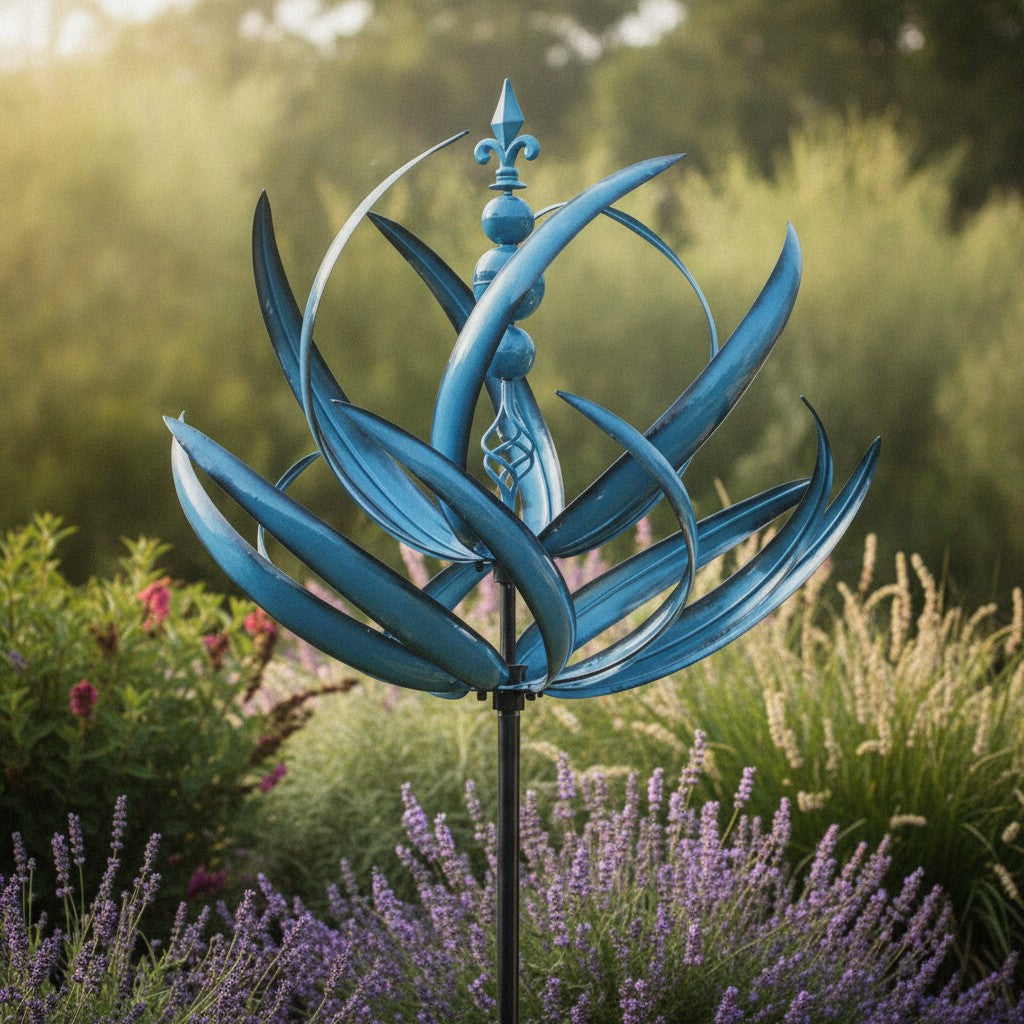 lotus wind spinner in use, lifestyle scene