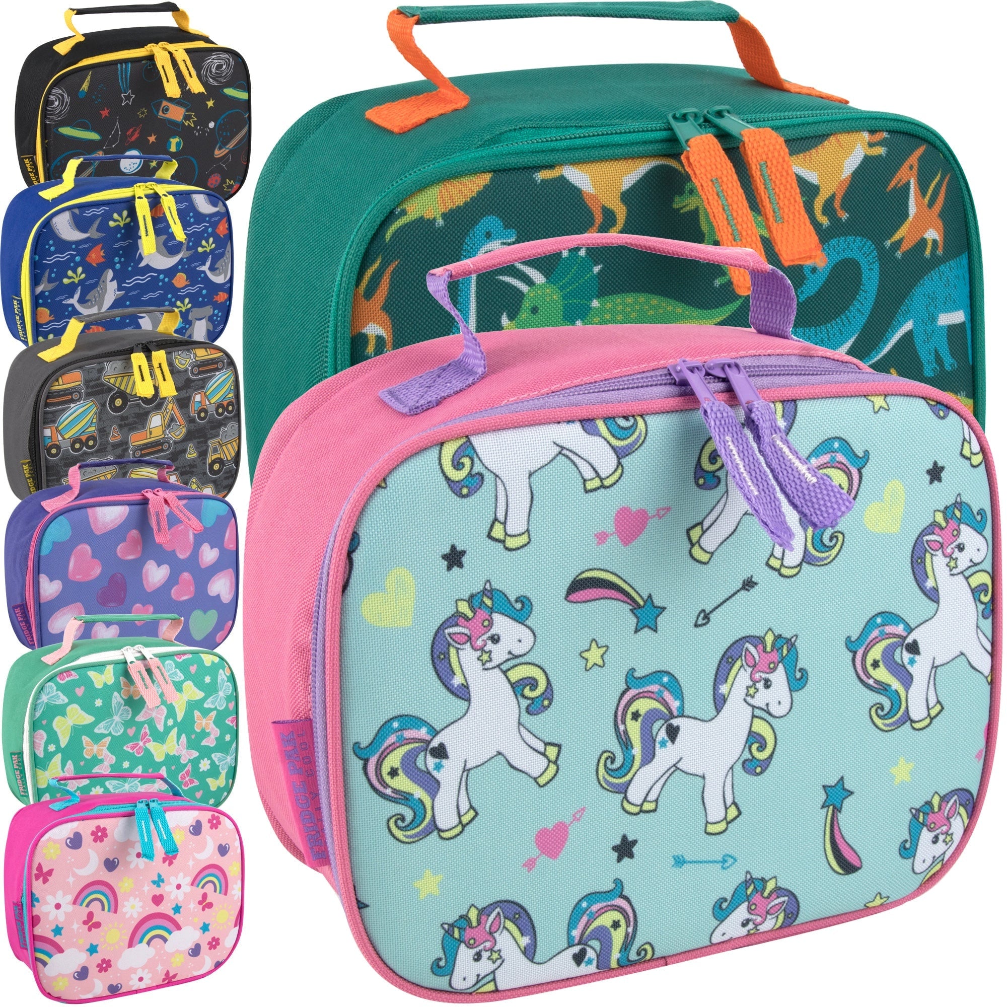 Lunch Bag Insulated Childrens Colorful Patterned Soft Sided - Image 1