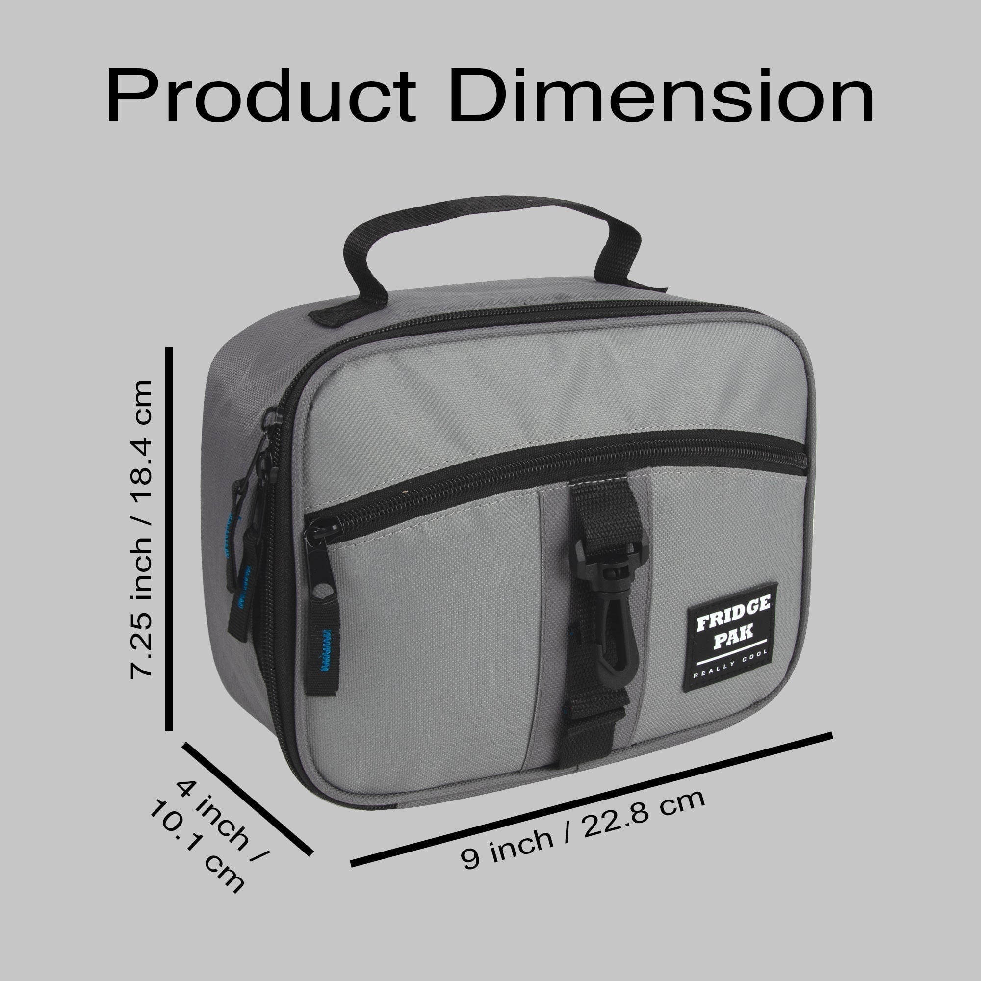 Lunch Bag Insulated Cooler Bags Soft Sided Carry Handle Front Pocket - Image 4