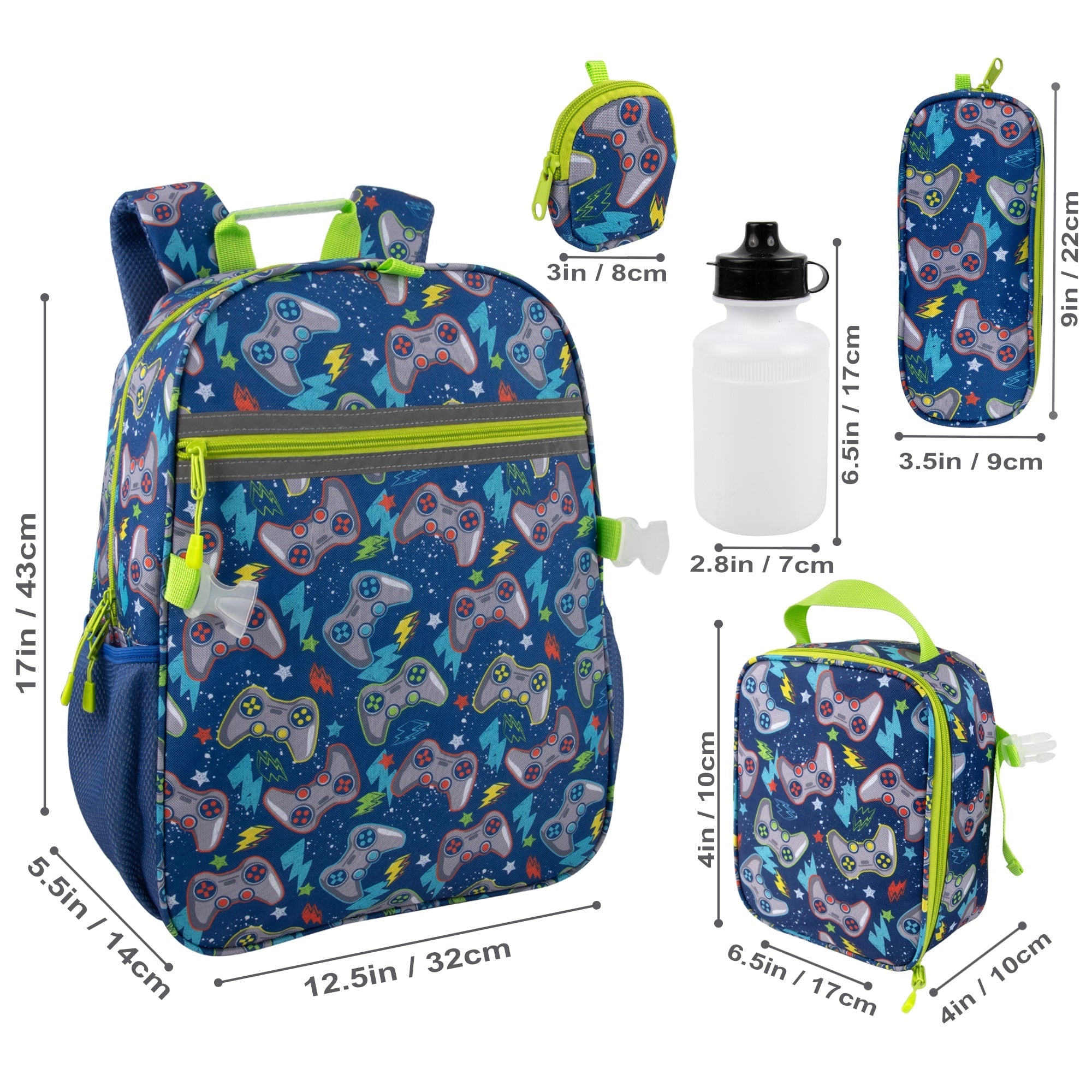 Lunch Bag Insulated Kids Backpack with Gamer Set - Image 4