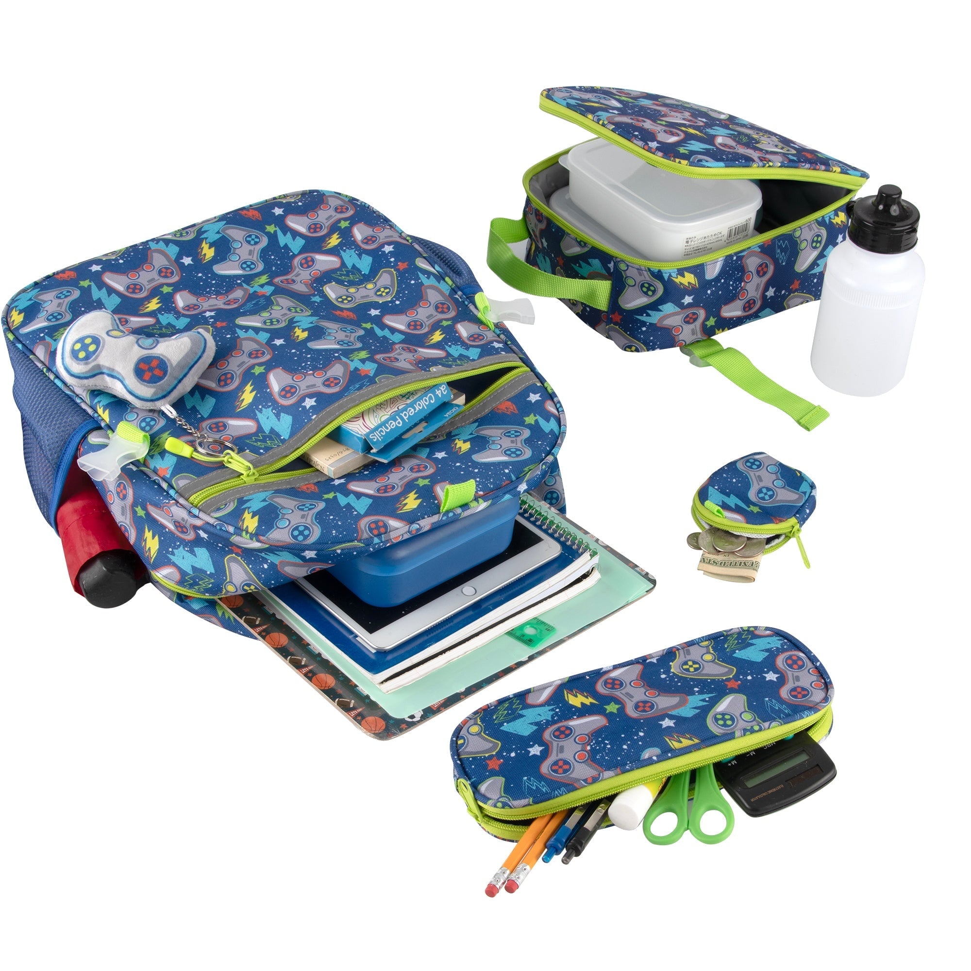 Lunch Bag Insulated Kids Backpack with Gamer Set - Image 5