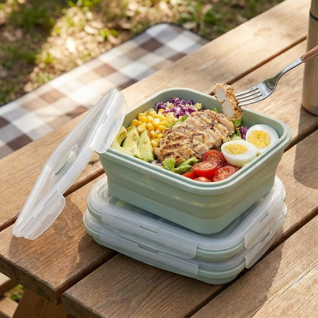 Lunch Box Collapsible Microwave Safe Container Set - Image 7
