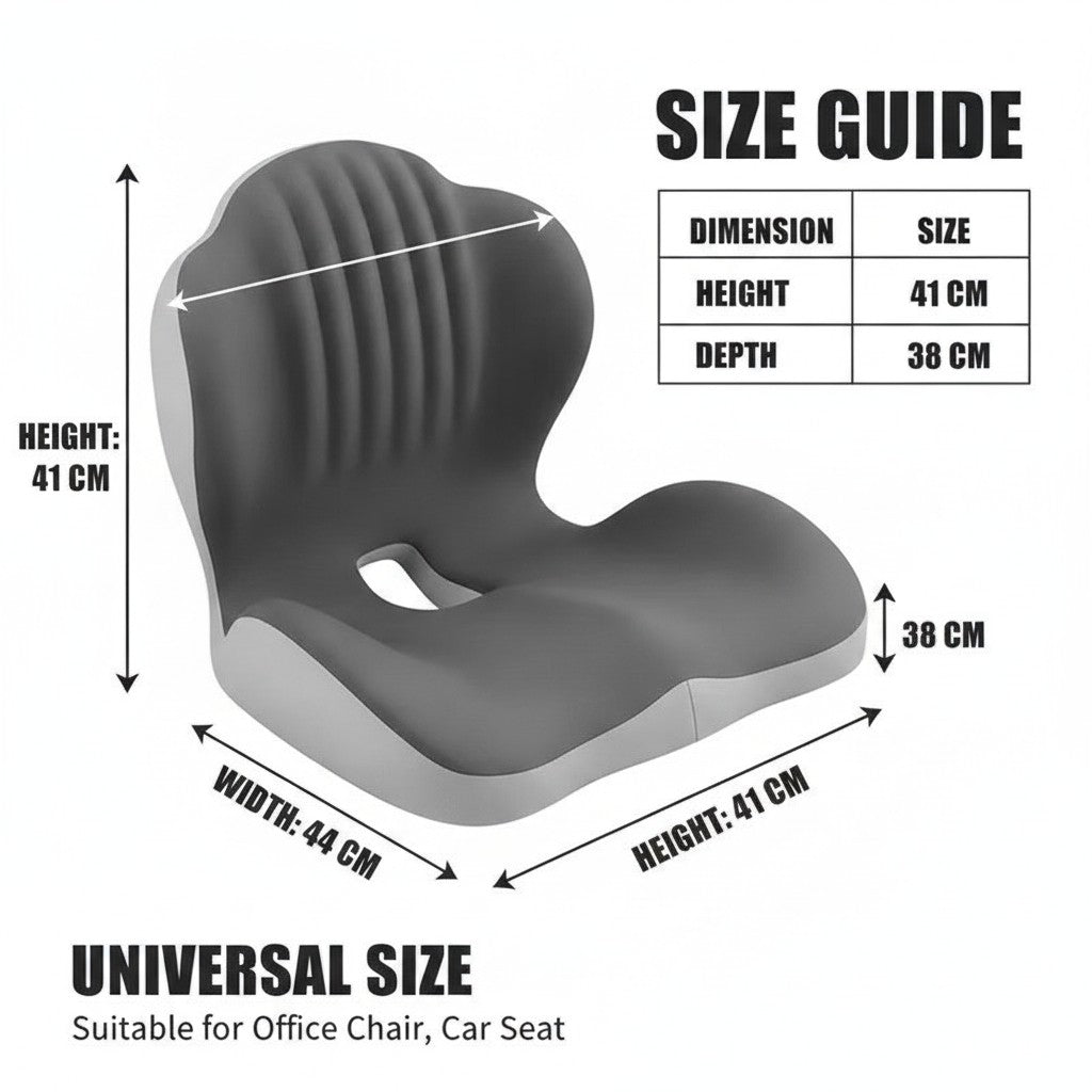 memory foam seat cushion dimensions and size guide