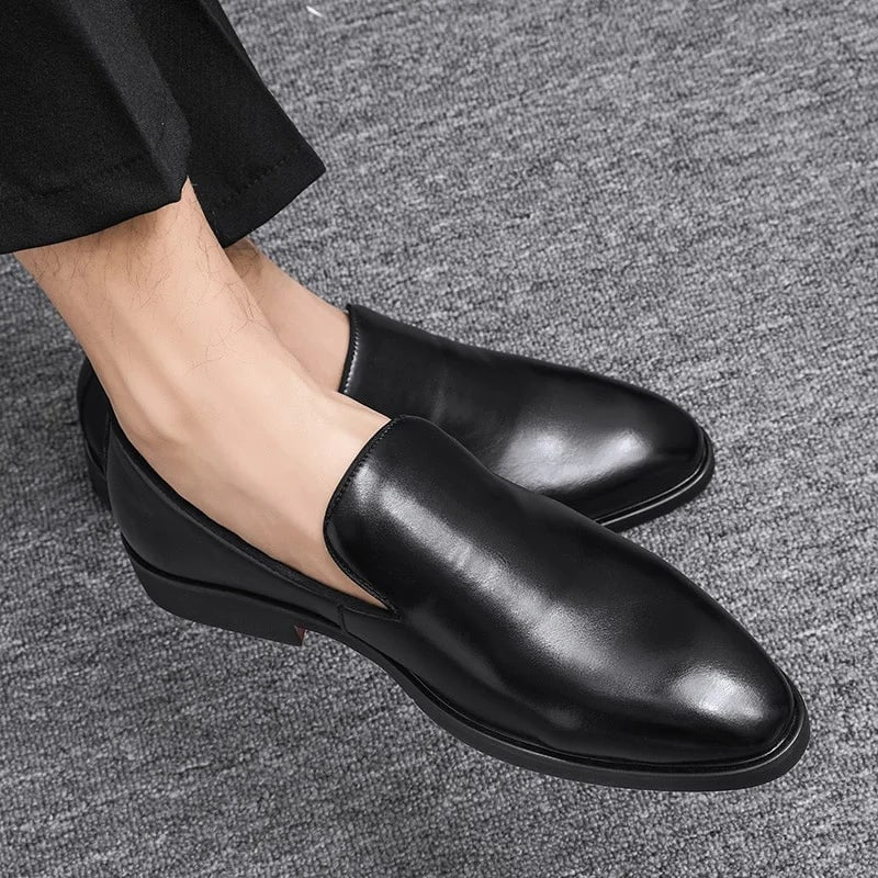 Men's Dress Shoes Red Bottom Shoes Slip Leather Shoes - Image 6