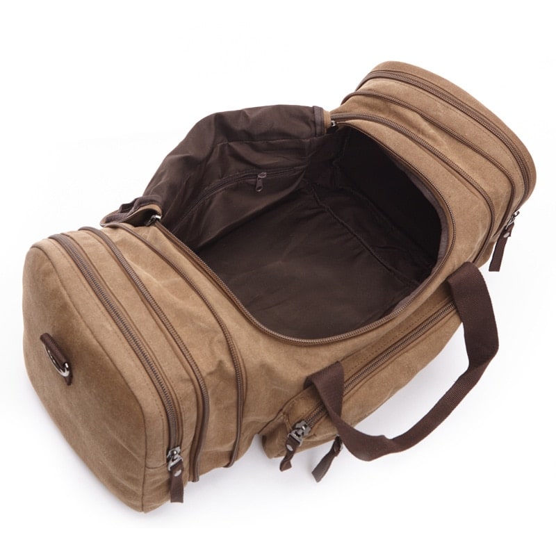 Men's Travel Bag Duffel Bag Canvas Duffel Bag Multi-Compartment - Image 3