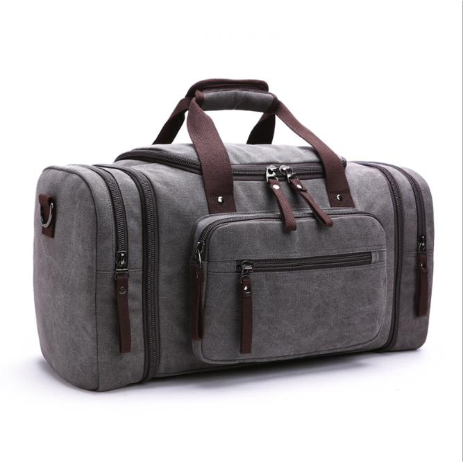 Men's Travel Bag Duffel Bag Canvas Duffel Bag Multi-Compartment - Image 6