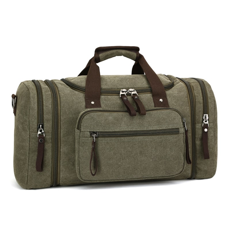 Men's Travel Bag Duffel Bag Canvas Duffel Bag Multi-Compartment - Image 9
