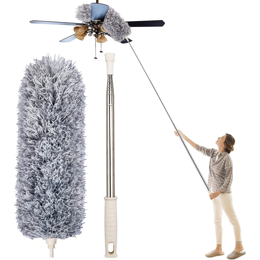 Microfiber Duster Extendable Duster Long Handle Ceiling Fan Cleaning - Image 1
