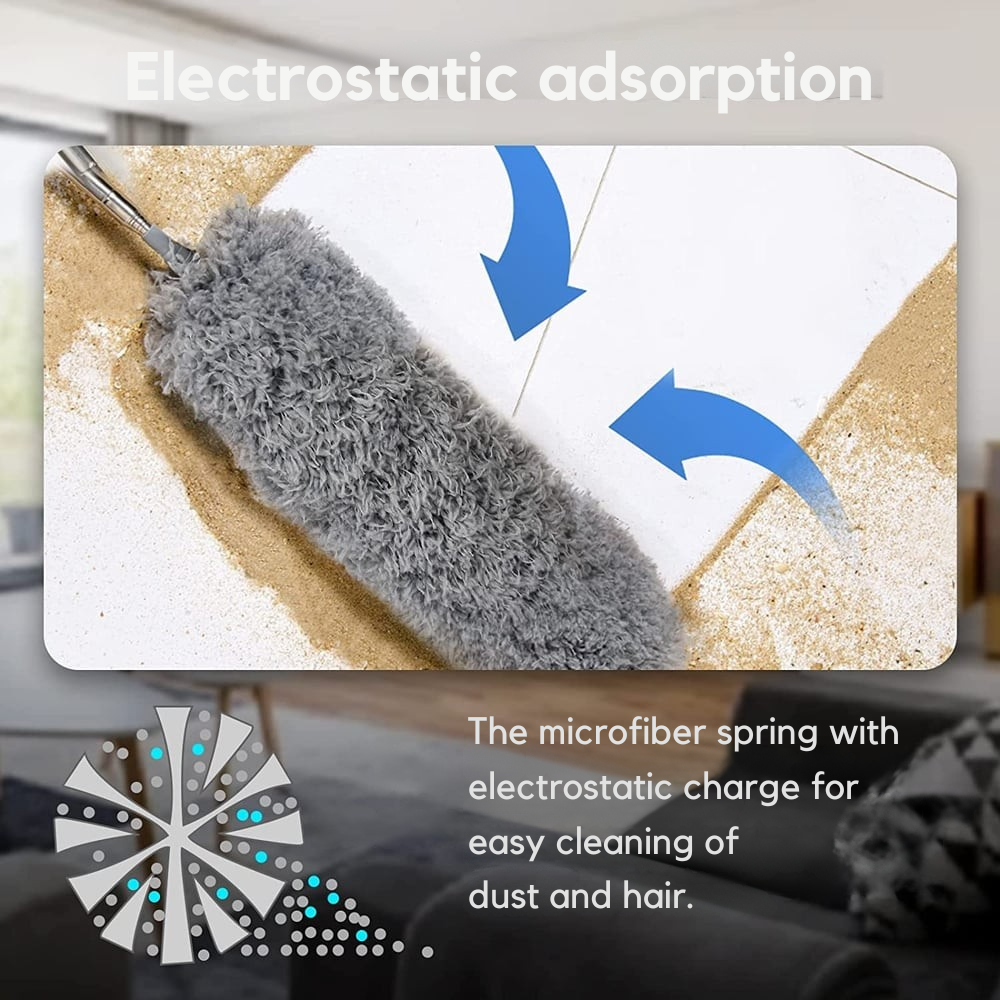 Microfiber Duster Extendable Duster Long Handle Ceiling Fan Cleaning - Image 5